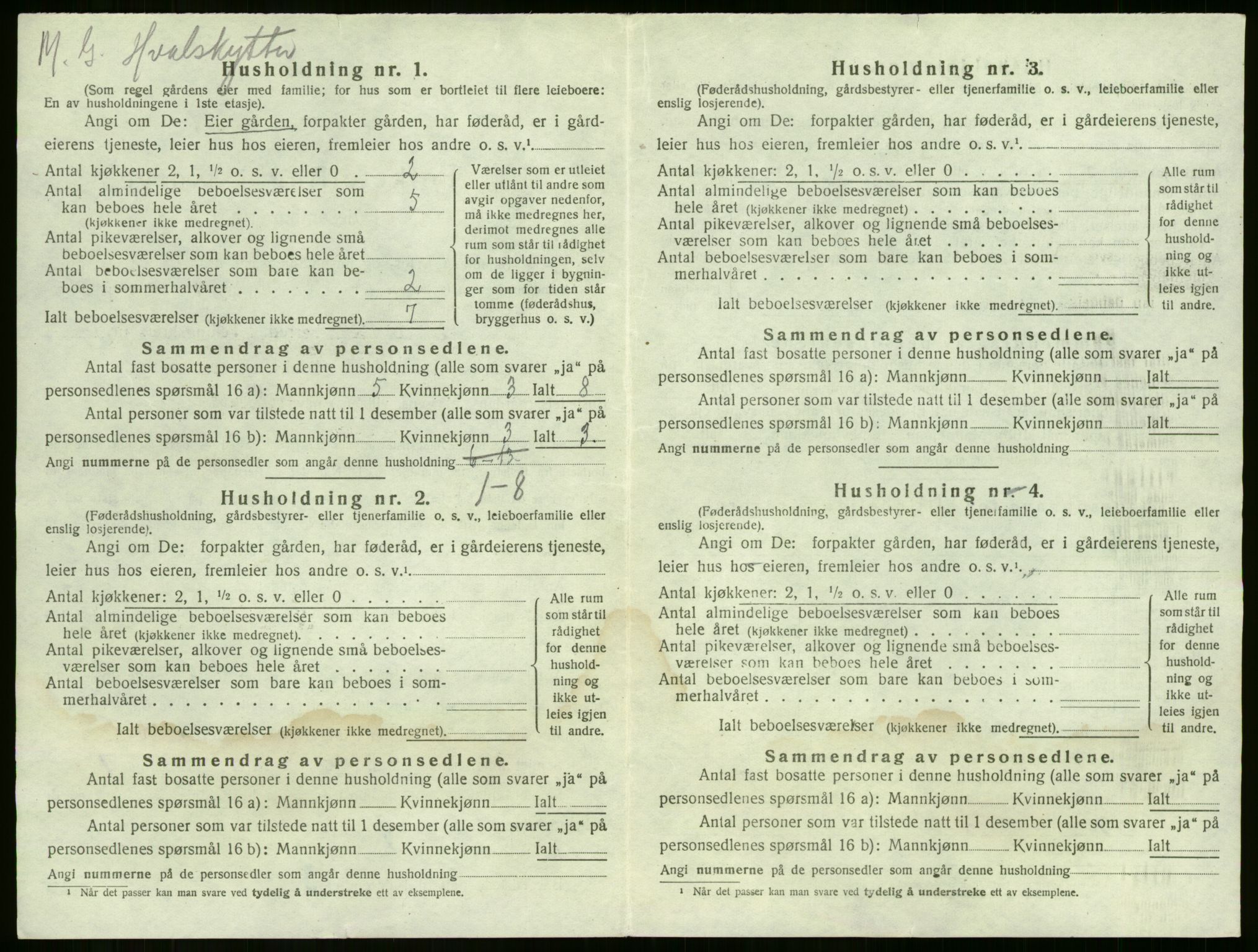 SAKO, 1920 census for Sem, 1920, p. 1459