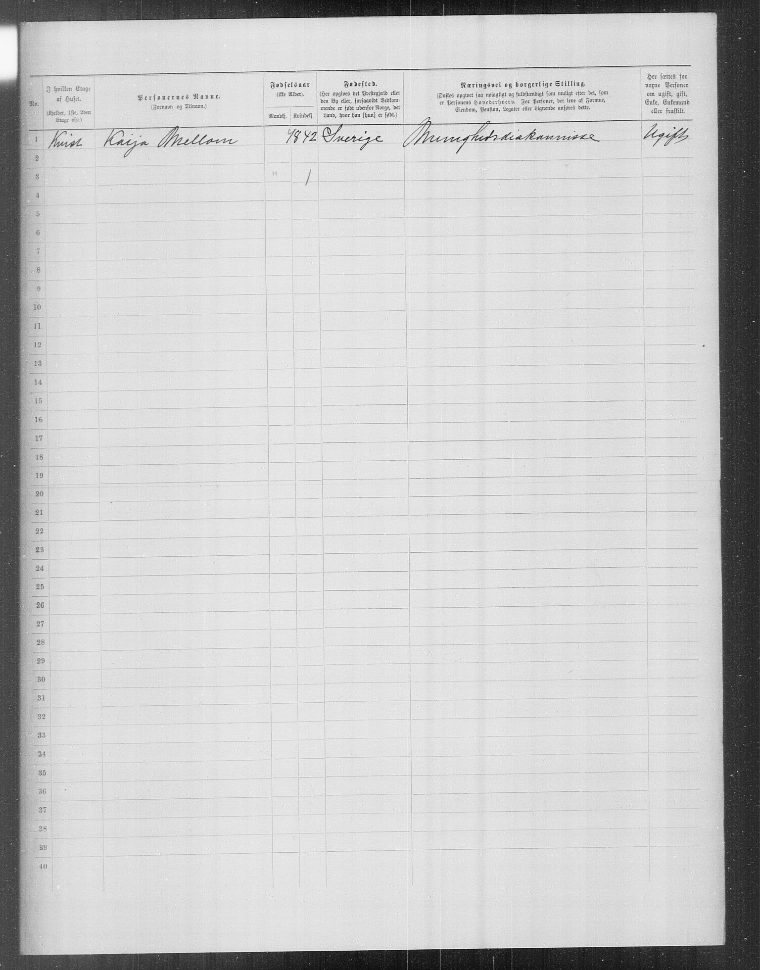 OBA, Municipal Census 1899 for Kristiania, 1899, p. 13820