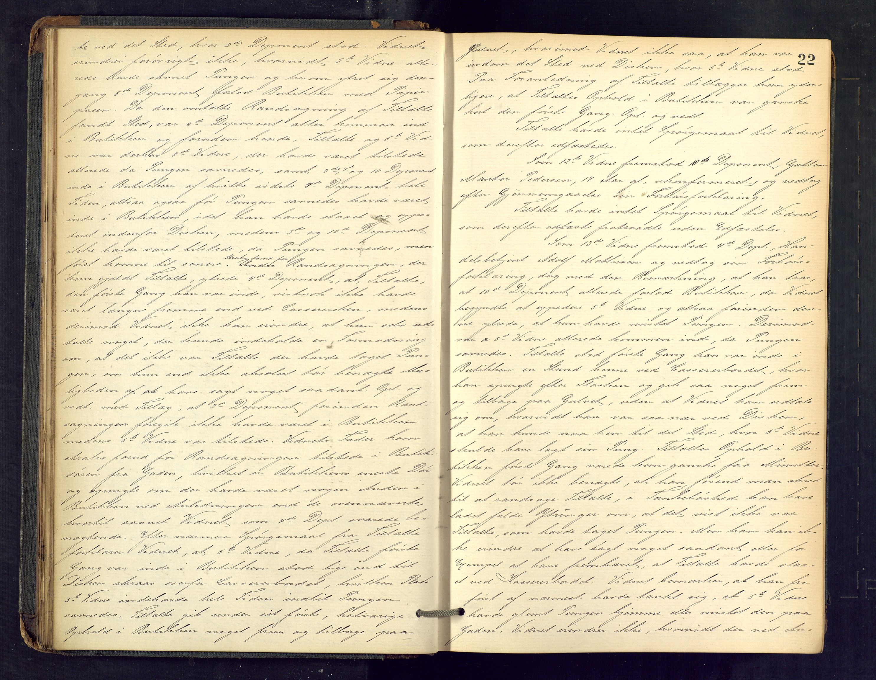 Drammen byfogd, AV/SAKO-A-222/F/Fe/L0023: Ekstrarettsprotokoll, 1885-1891, p. 22