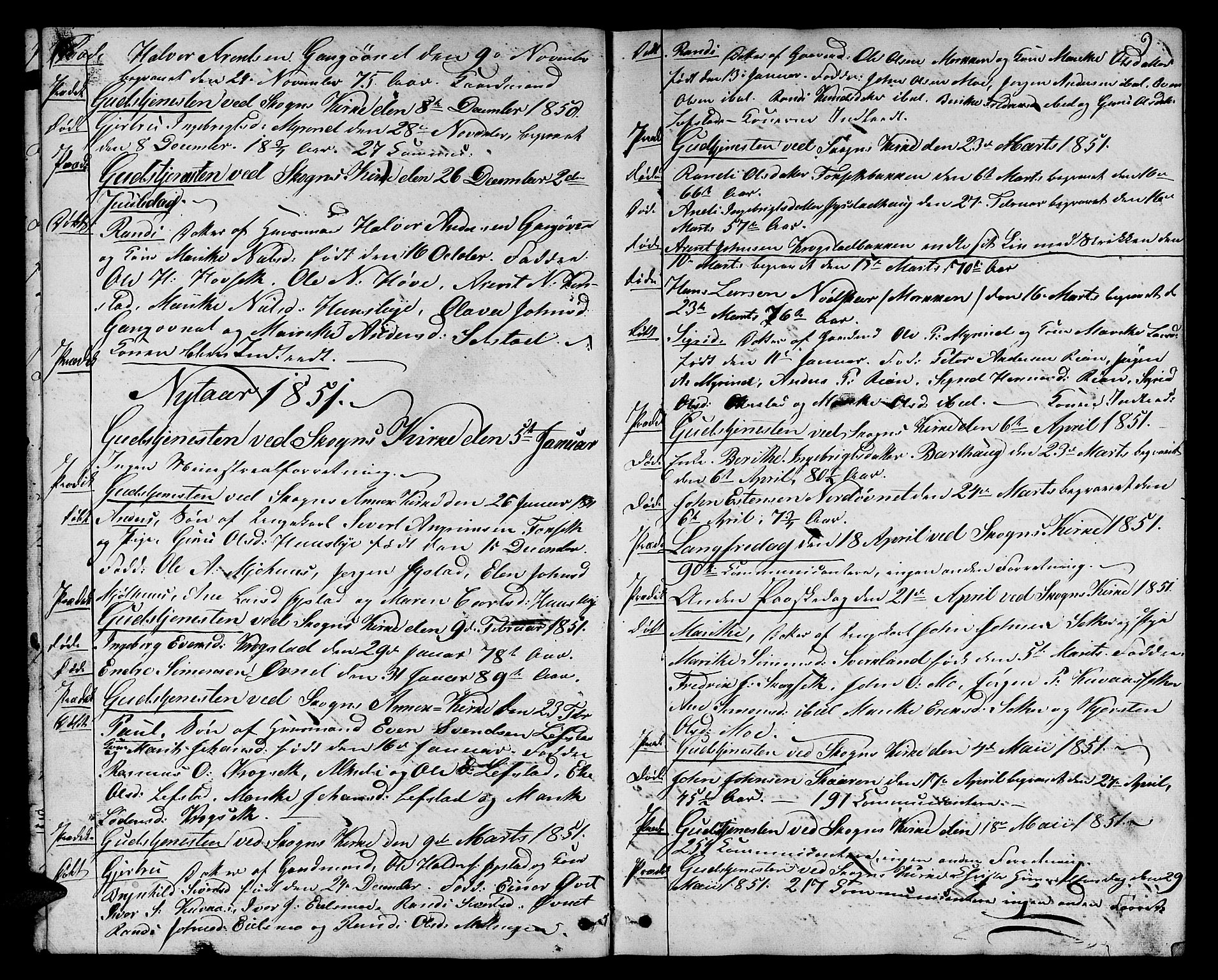 Ministerialprotokoller, klokkerbøker og fødselsregistre - Sør-Trøndelag, SAT/A-1456/667/L0797: Parish register (copy) no. 667C02, 1849-1867, p. 9