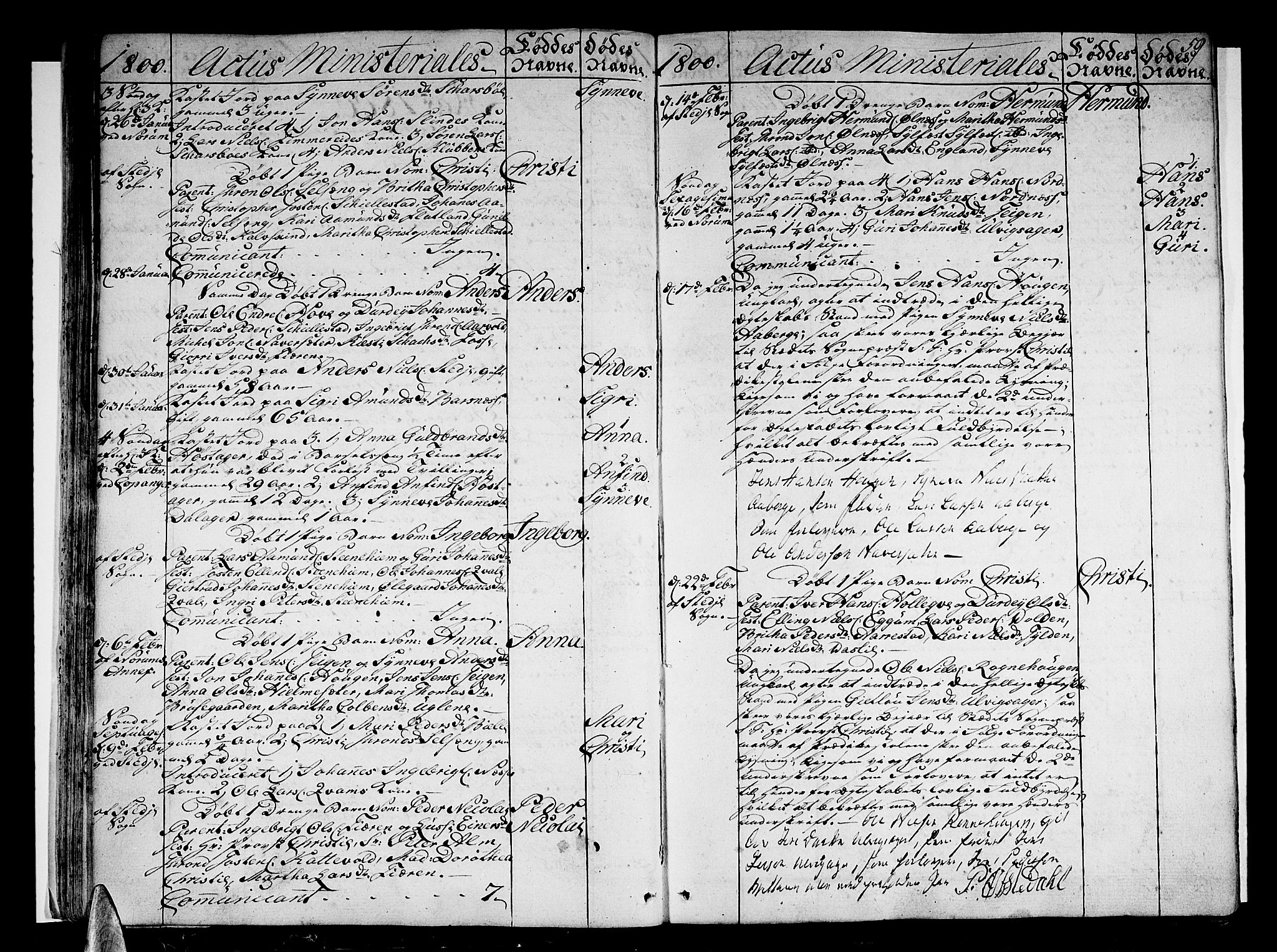 Sogndal sokneprestembete, AV/SAB-A-81301/H/Haa/Haaa/L0008: Parish register (official) no. A 8, 1795-1809, p. 59