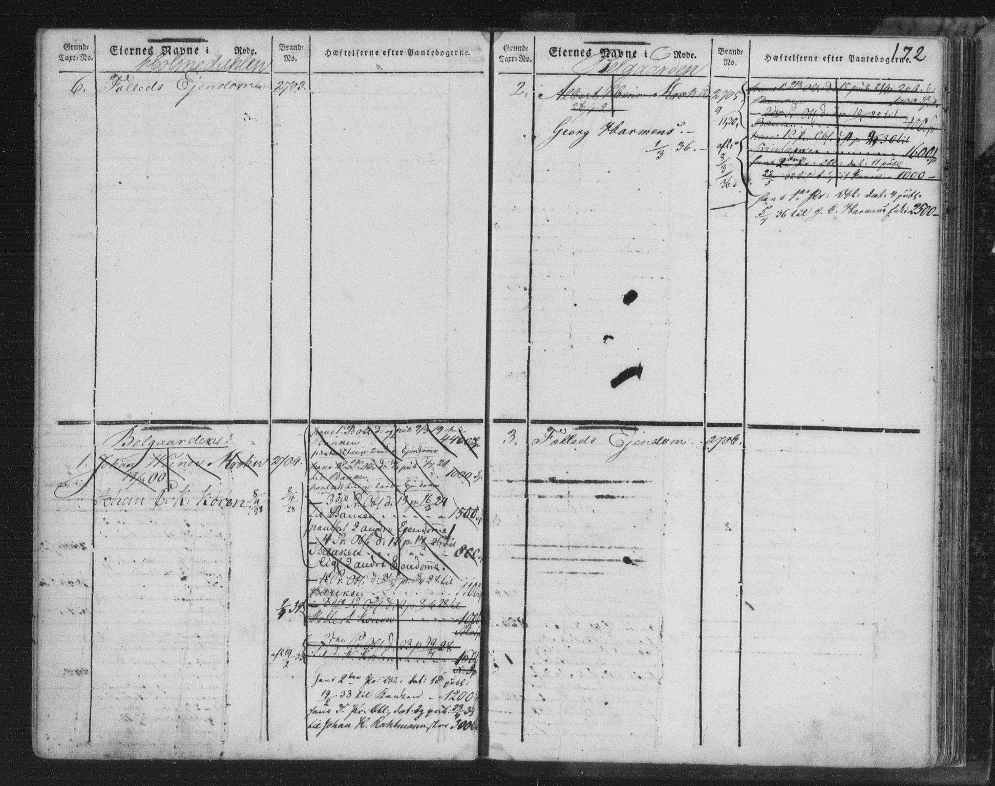 Byfogd og Byskriver i Bergen, SAB/A-3401/03/03AdB/L0003: Mortgage register no. A.d.B.3, 1820-1850, p. 172