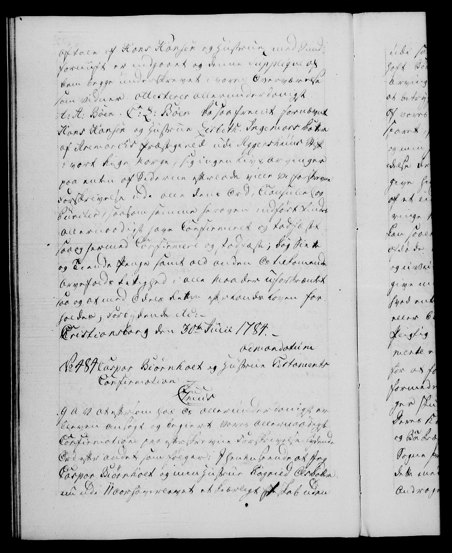 Danske Kanselli 1572-1799, AV/RA-EA-3023/F/Fc/Fca/Fcaa/L0050: Norske registre, 1784-1785, p. 269b