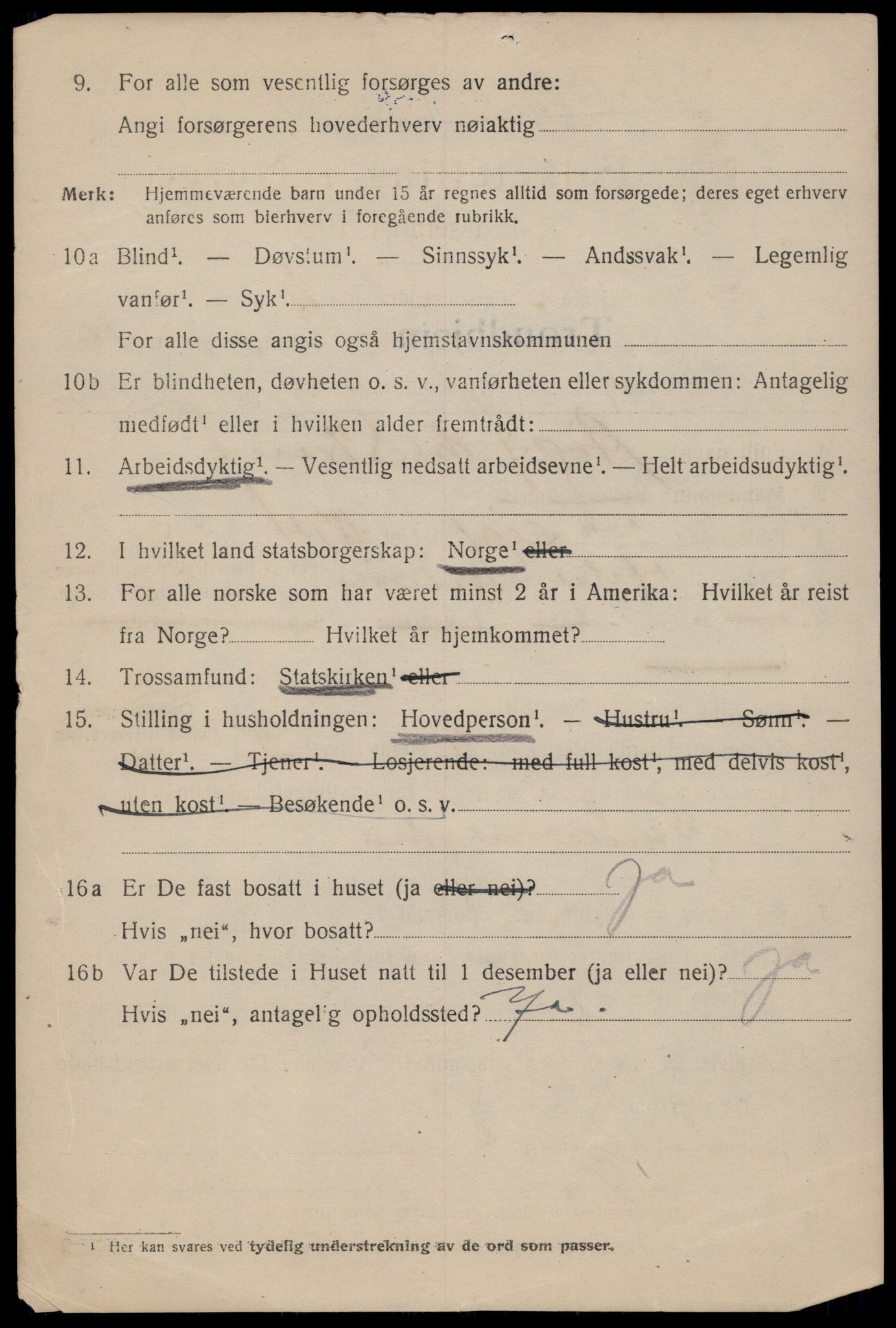 SAT, 1920 census for Trondheim, 1920, p. 54091
