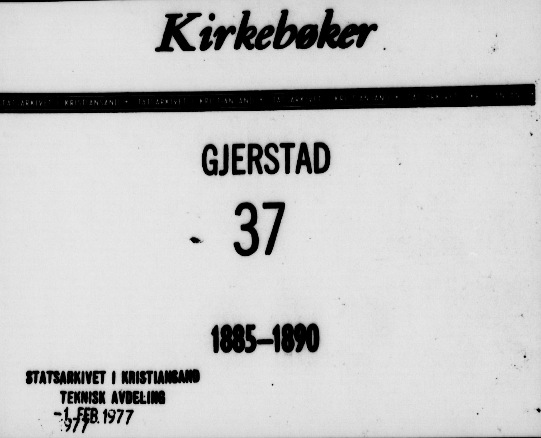 Gjerstad sokneprestkontor, AV/SAK-1111-0014/F/Fa/Faa/L0009: Parish register (official) no. A 9, 1885-1890