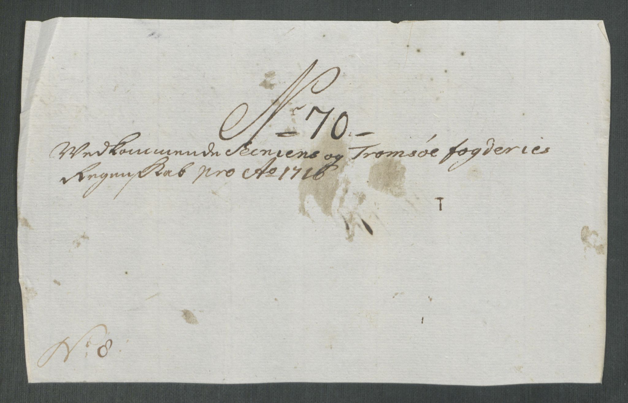 Rentekammeret inntil 1814, Reviderte regnskaper, Fogderegnskap, AV/RA-EA-4092/R68/L4762: Fogderegnskap Senja og Troms, 1716, p. 345