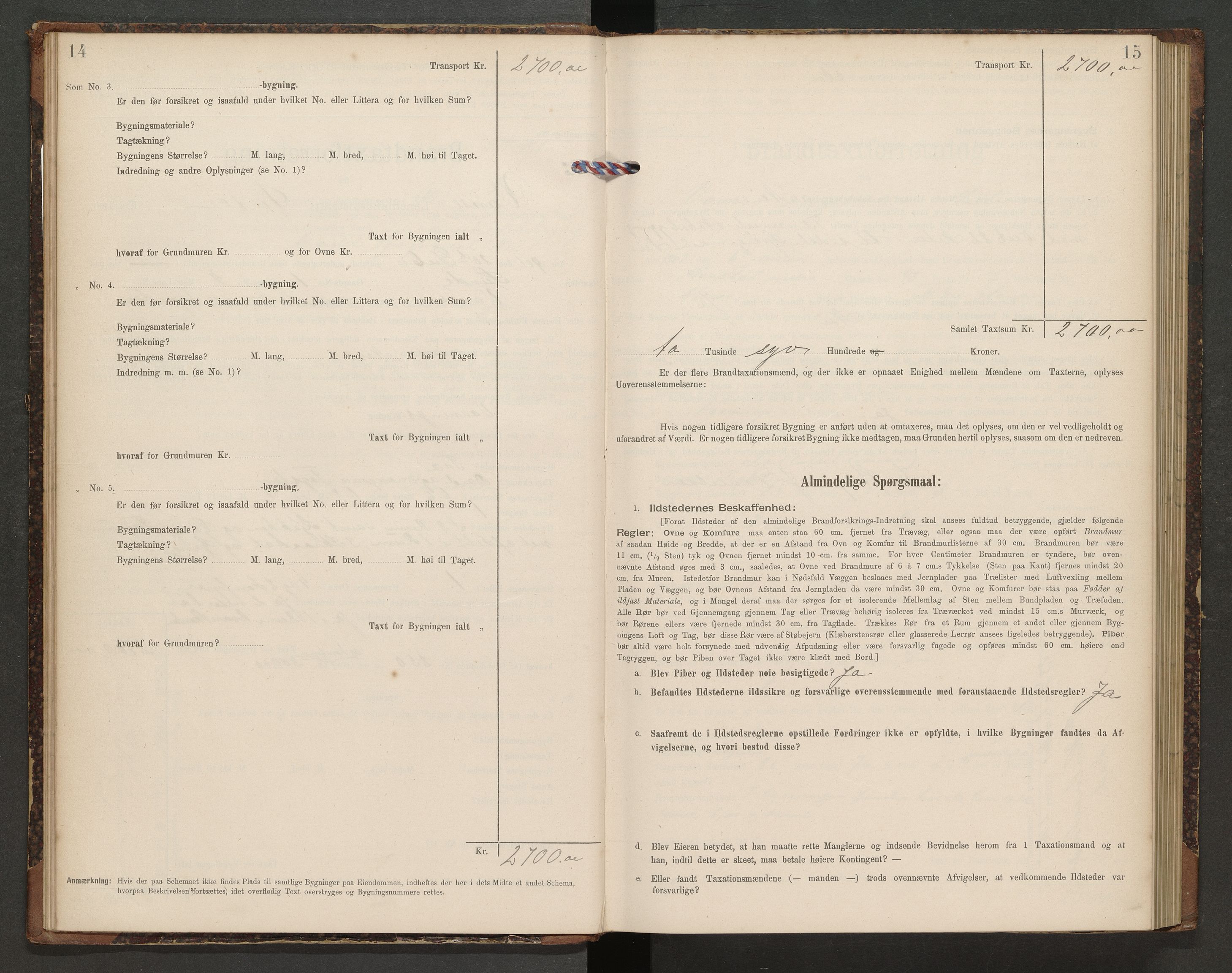 Norges Brannkasse Lista, AV/SAK-2241-0035/F/Fa/L0006: Branntakstprotokoll nr. 6 med gårdsnavnregister, 1901-1904