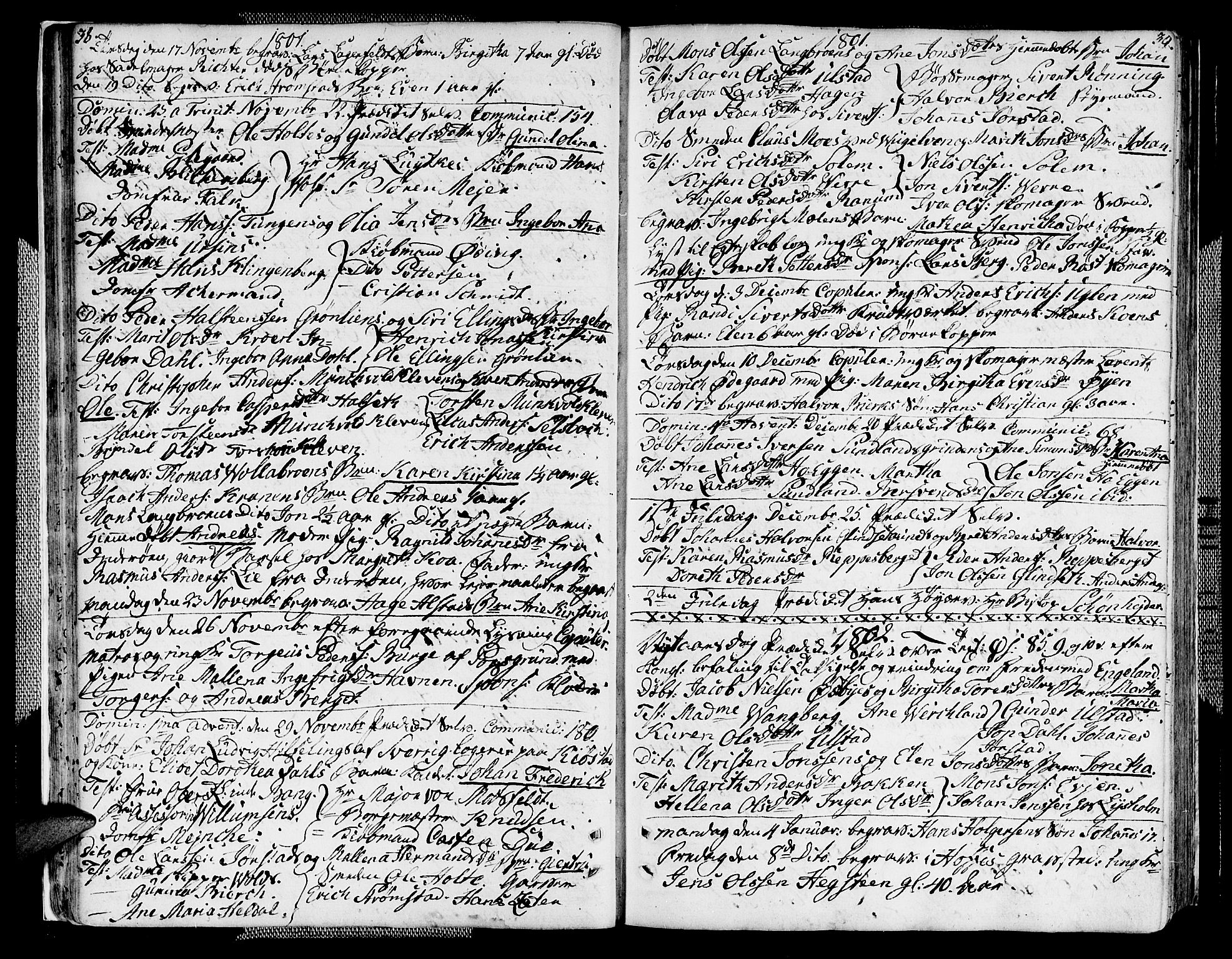 Ministerialprotokoller, klokkerbøker og fødselsregistre - Sør-Trøndelag, SAT/A-1456/604/L0181: Parish register (official) no. 604A02, 1798-1817, p. 38-39