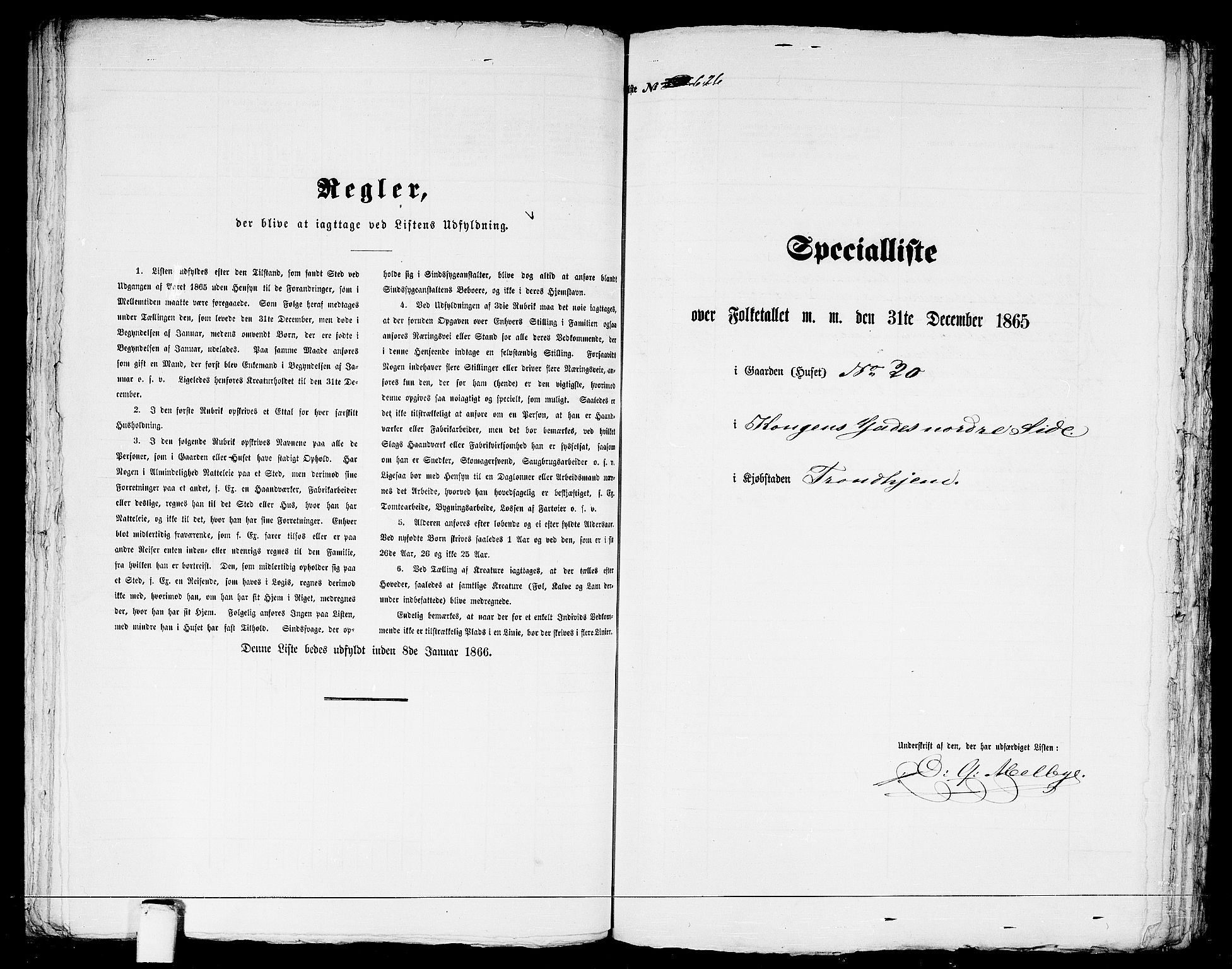 RA, 1865 census for Trondheim, 1865, p. 1301