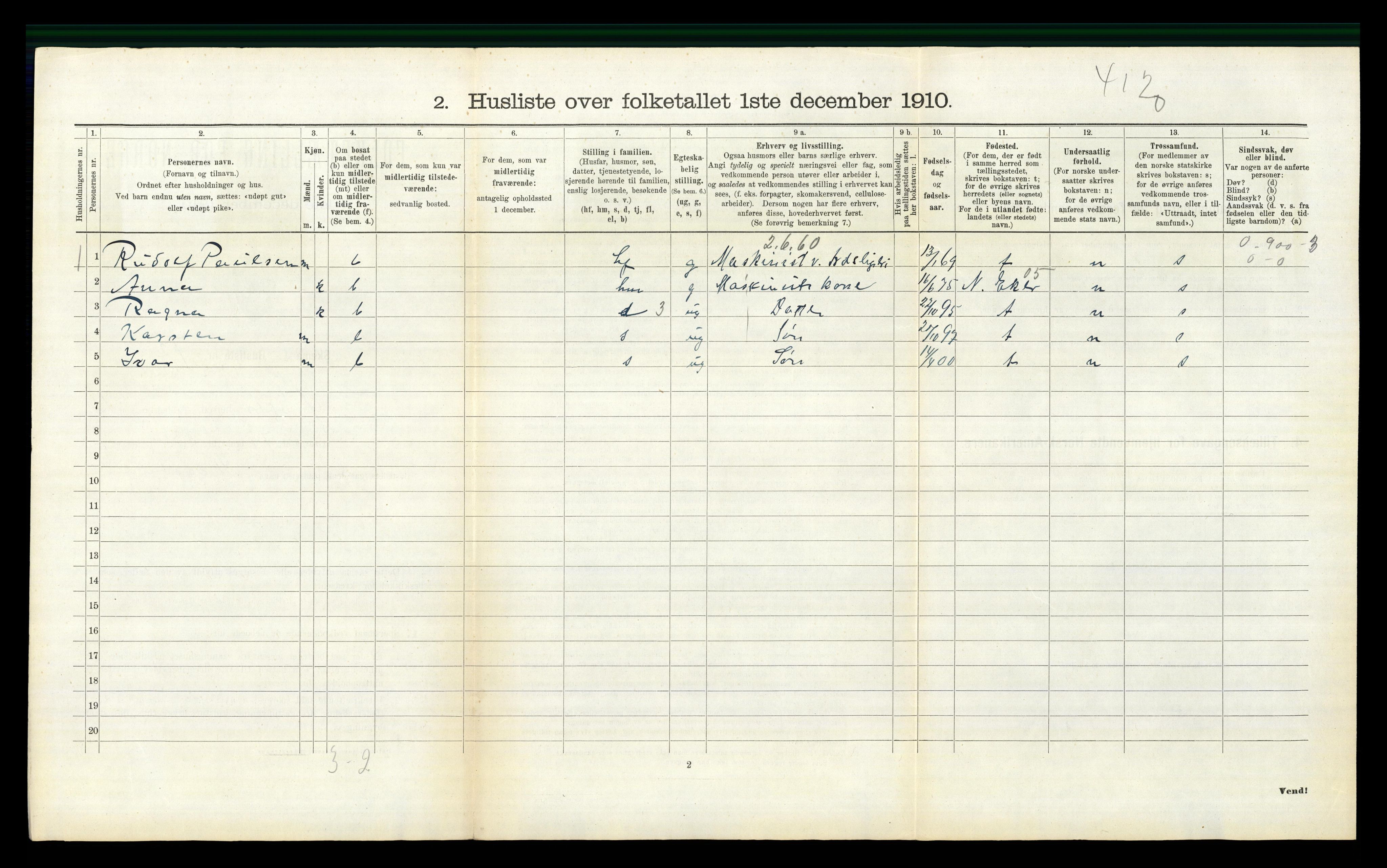 RA, 1910 census for Øvre Eiker, 1910, p. 1950