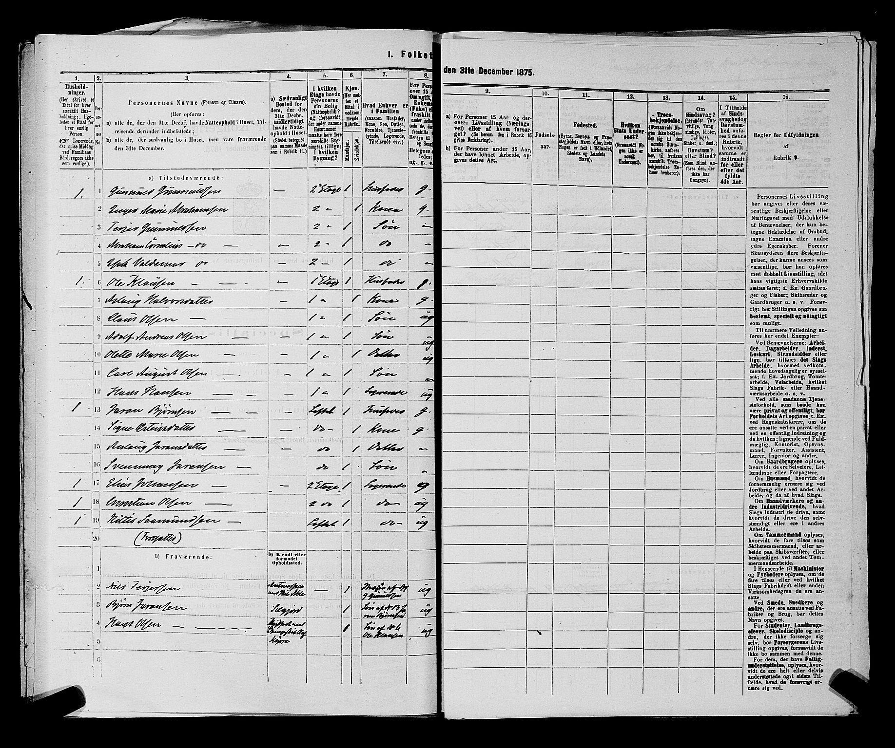 SAKO, 1875 census for 0801P Kragerø, 1875, p. 728