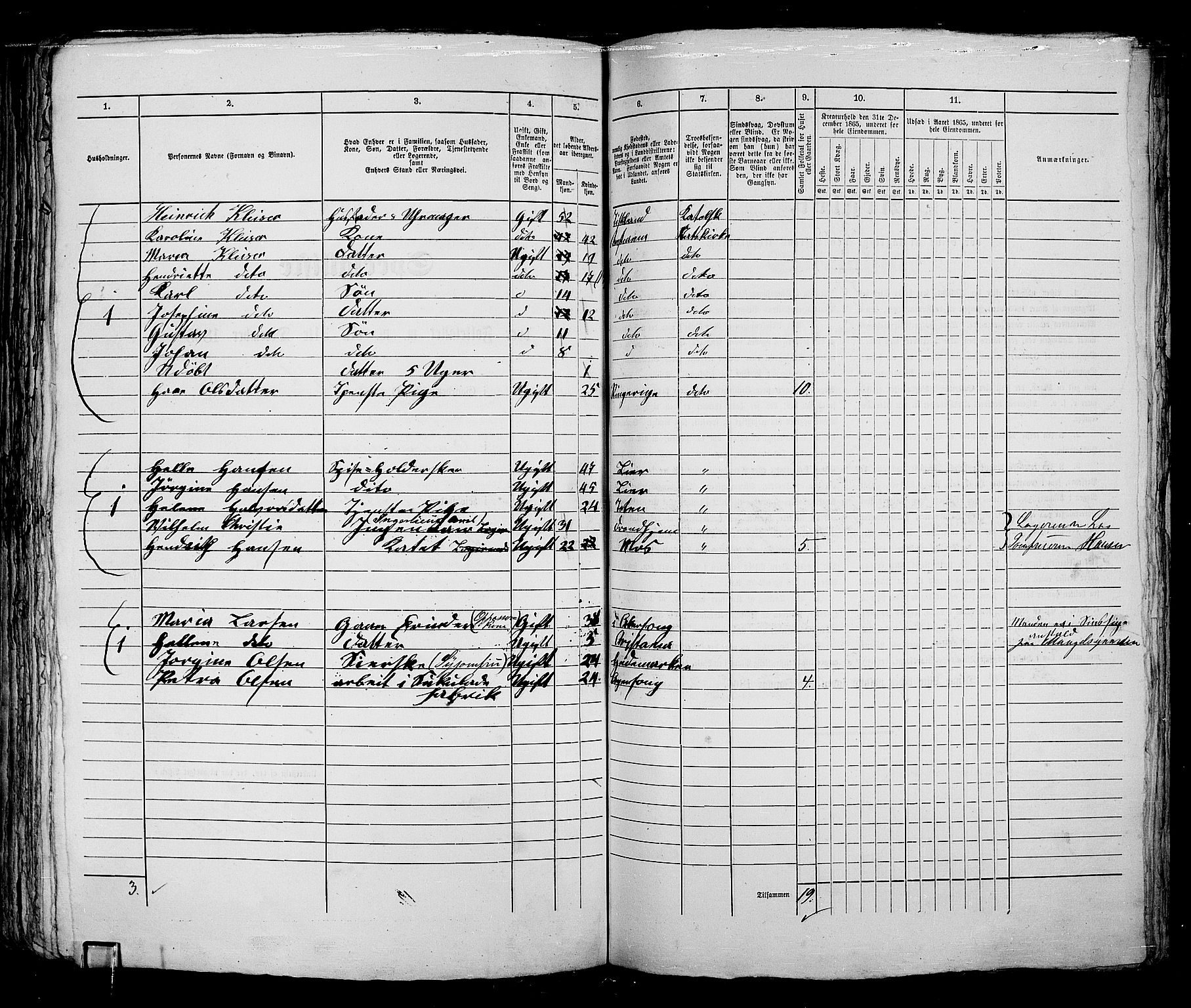 RA, 1865 census for Kristiania, 1865, p. 1959