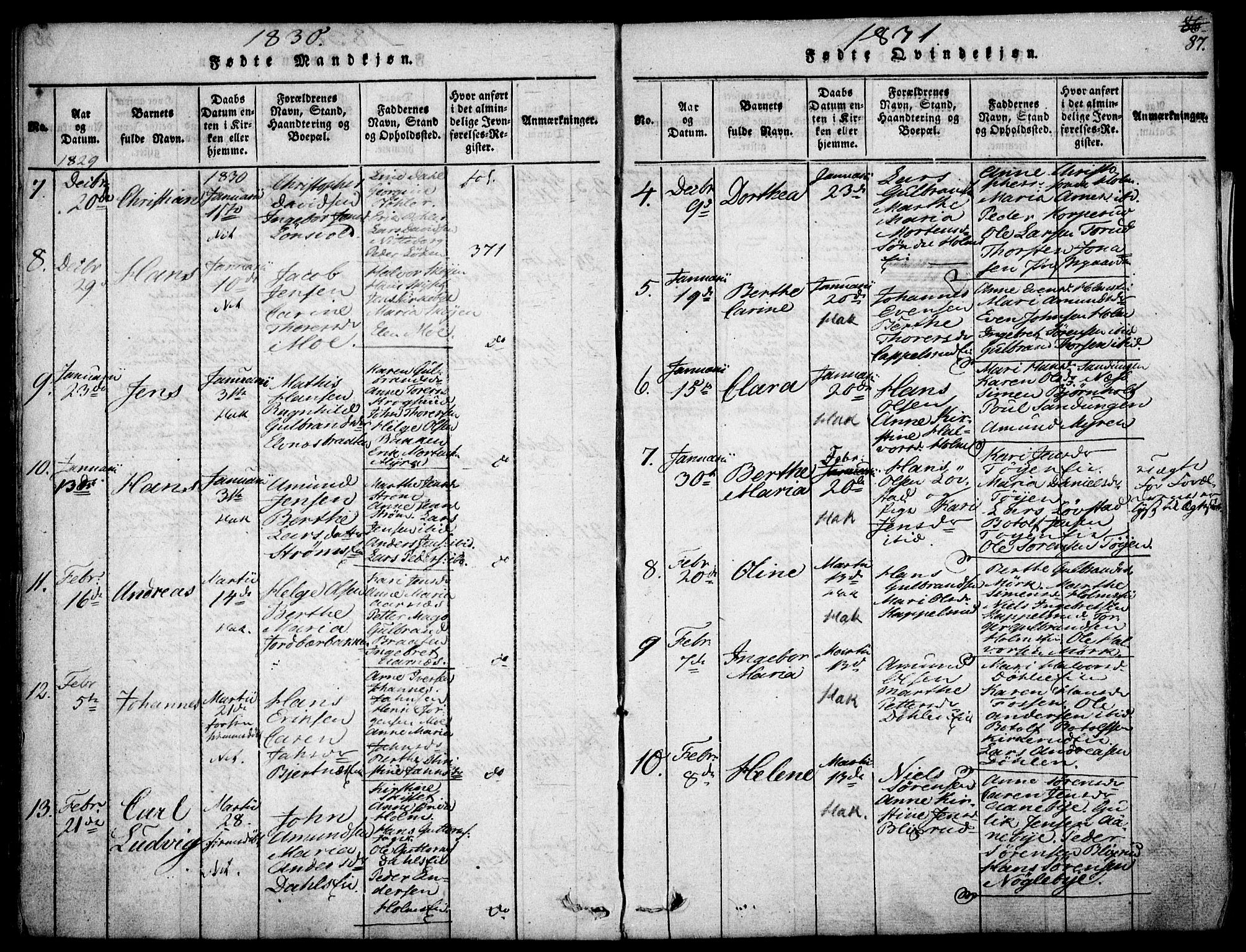 Nittedal prestekontor Kirkebøker, SAO/A-10365a/F/Fa/L0003: Parish register (official) no. I 3, 1814-1836, p. 87