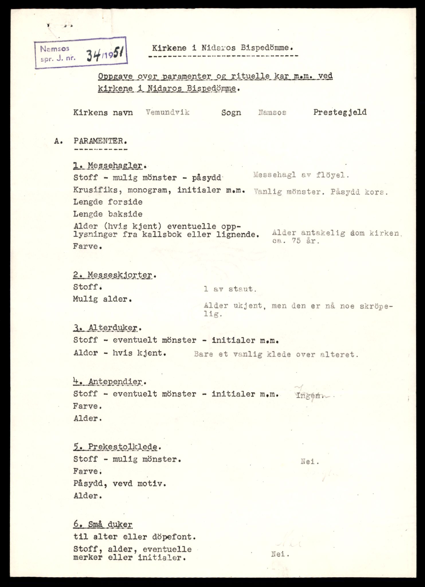 Fortidsminneforeningen, Den trønderske avdeling, AV/SAT-PA-0592/D/Da/L0030: Sakarkiv etter nøkkel, p. 723