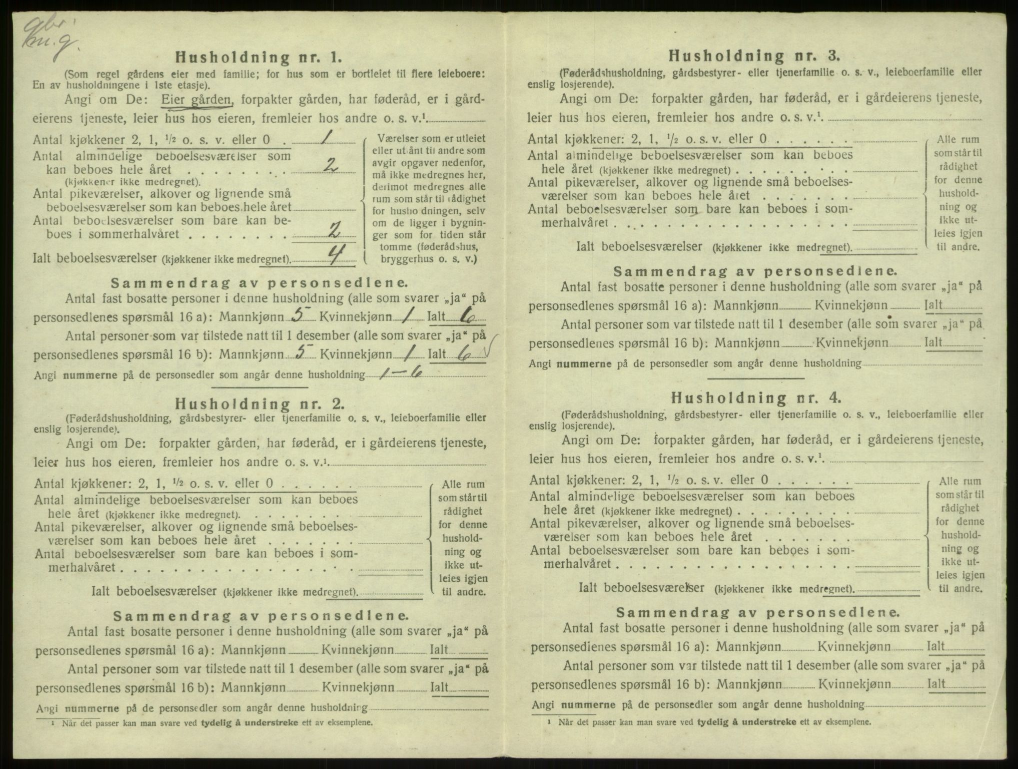 SAB, 1920 census for Masfjorden, 1920, p. 463