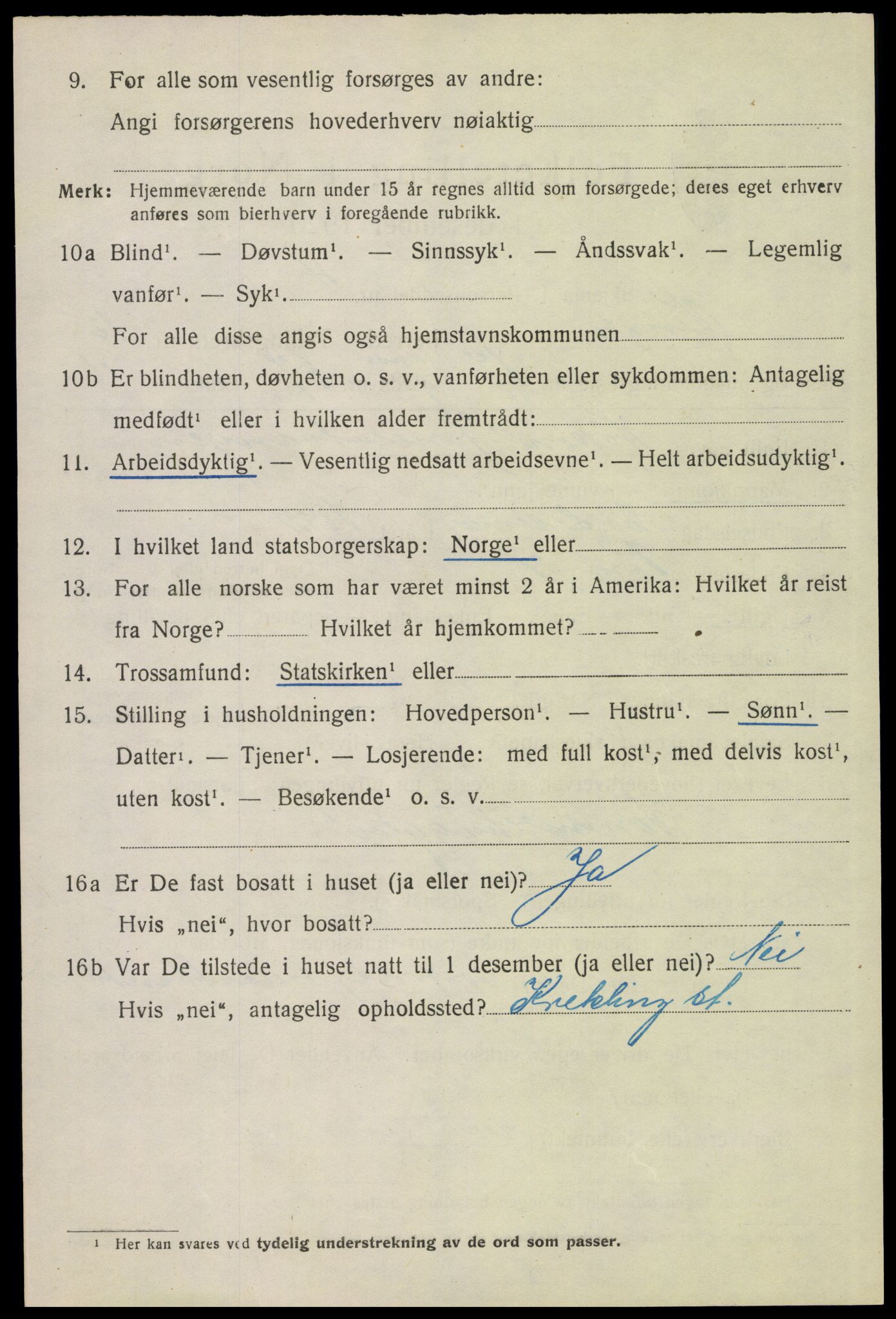 SAH, 1920 census for Vinger, 1920, p. 11875