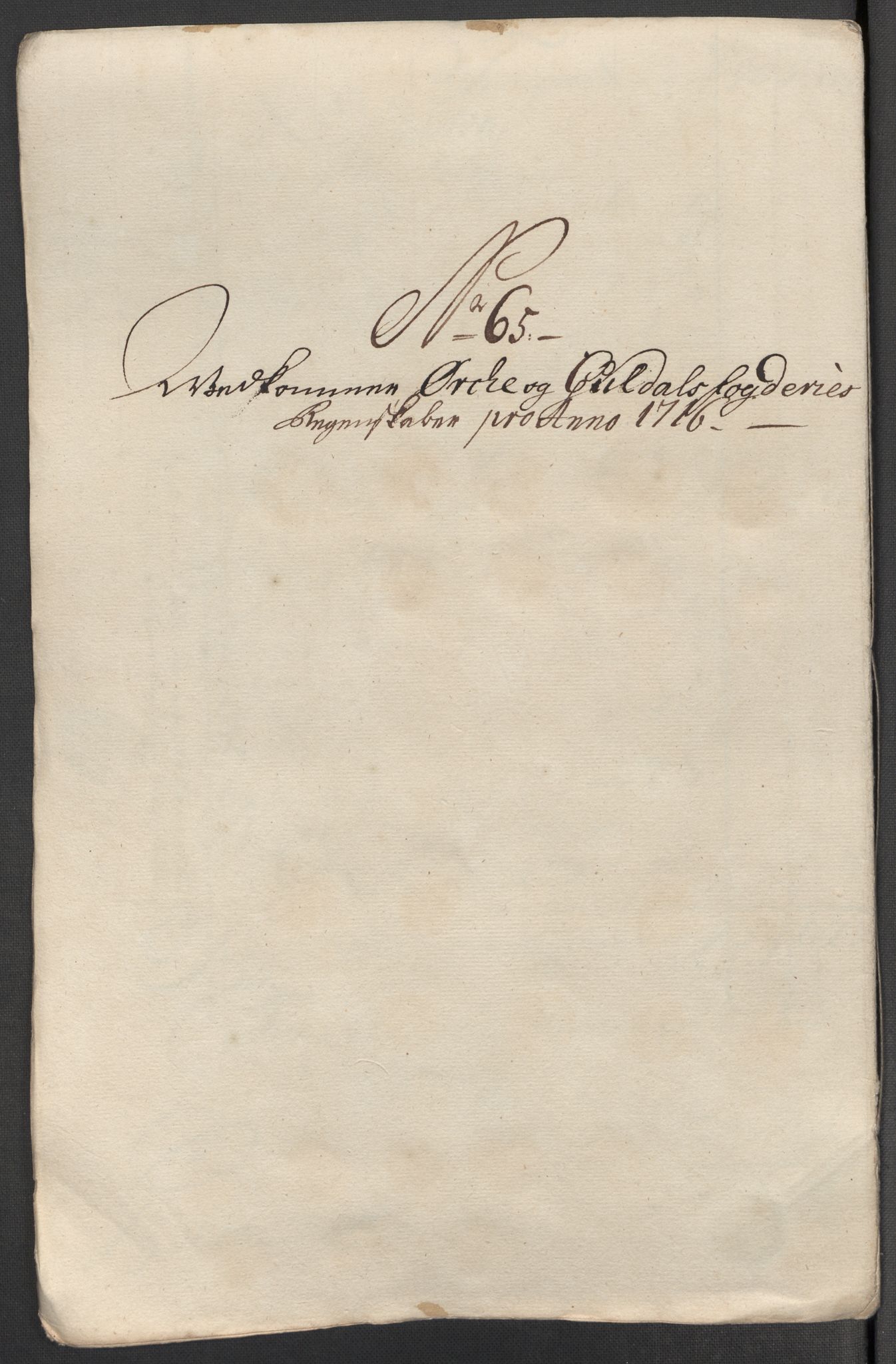 Rentekammeret inntil 1814, Reviderte regnskaper, Fogderegnskap, AV/RA-EA-4092/R60/L3968: Fogderegnskap Orkdal og Gauldal, 1716, p. 159