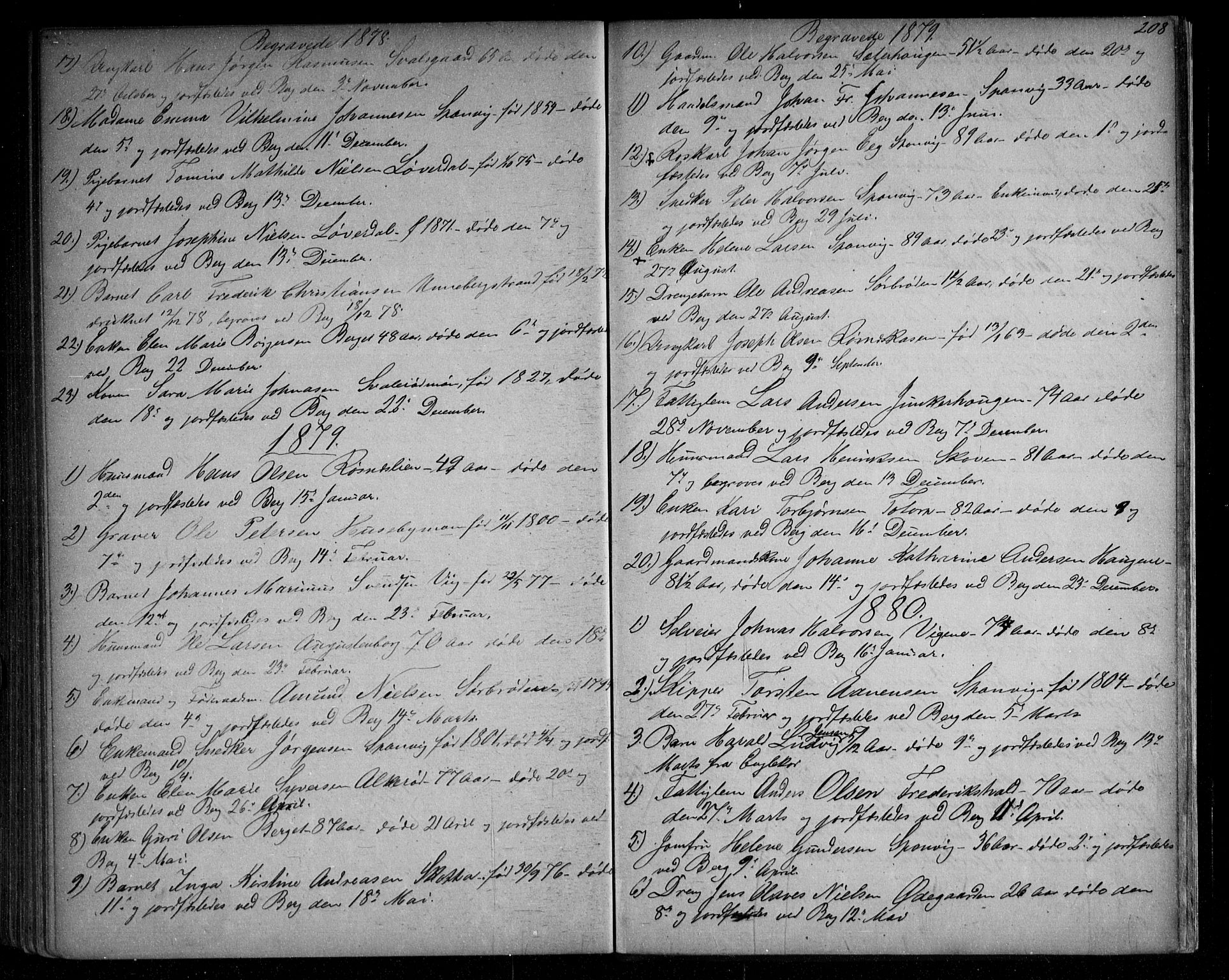 Berg prestekontor Kirkebøker, SAO/A-10902/G/Ga/L0004: Parish register (copy) no. I 4, 1867-1922, p. 208