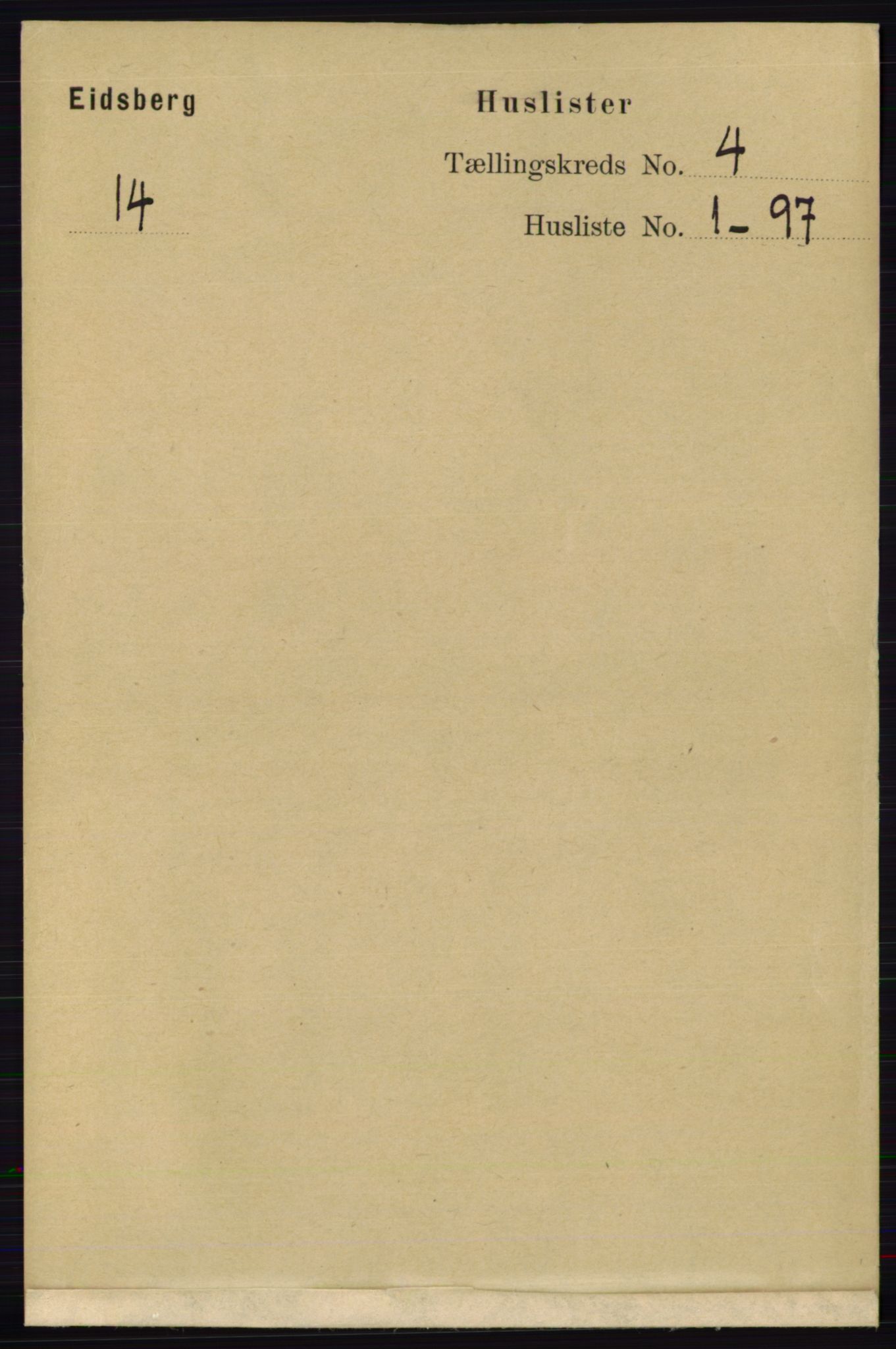 RA, 1891 census for 0125 Eidsberg, 1891, p. 2270