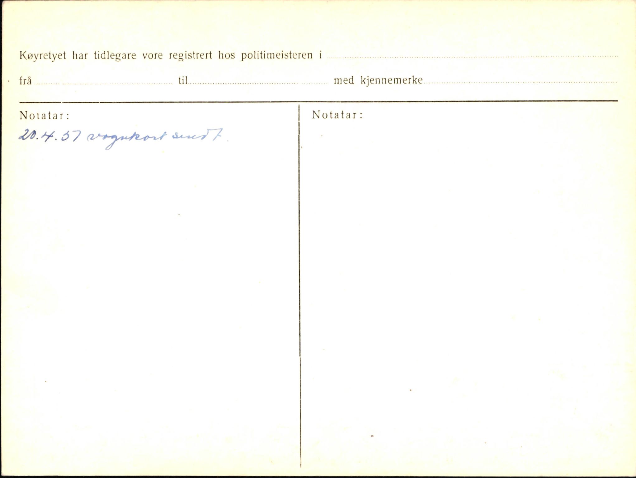 Statens vegvesen, Sogn og Fjordane vegkontor, AV/SAB-A-5301/4/F/L0003: Registerkort utmeldte Fjordane S1000-2499, 1930-1961, p. 83