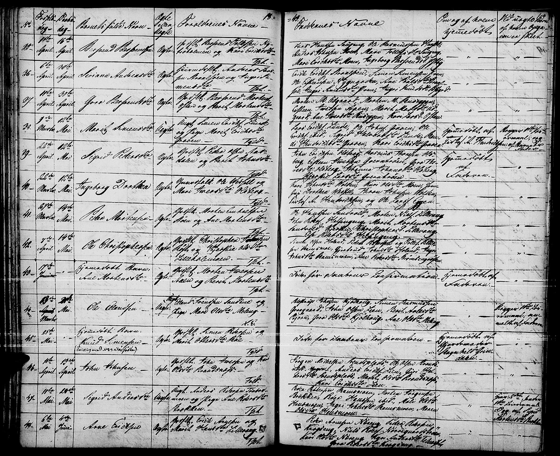 Tynset prestekontor, SAH/PREST-058/H/Ha/Haa/L0019: Parish register (official) no. 19, 1829-1847, p. 104