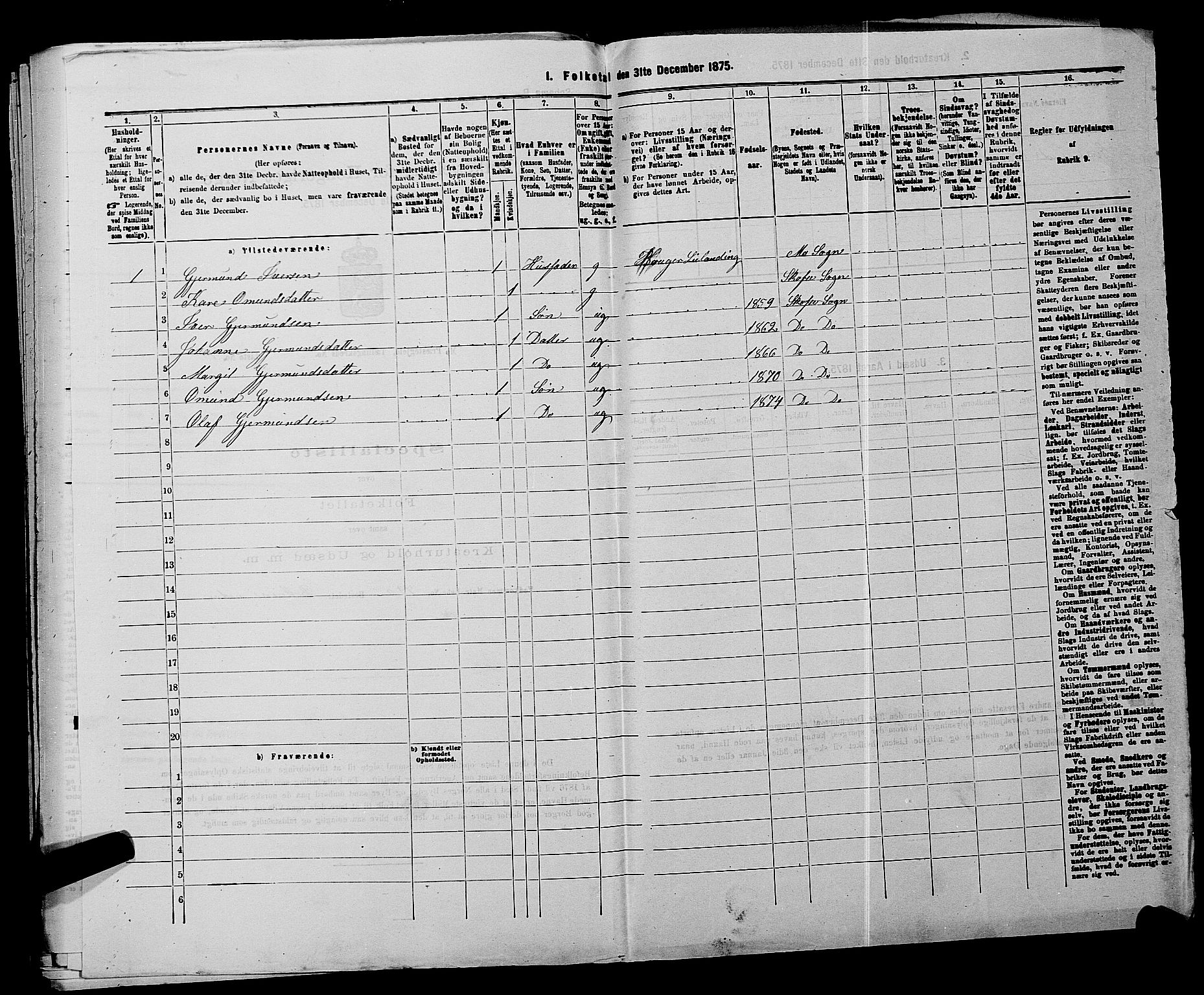 SAKO, 1875 census for 0832P Mo, 1875, p. 441