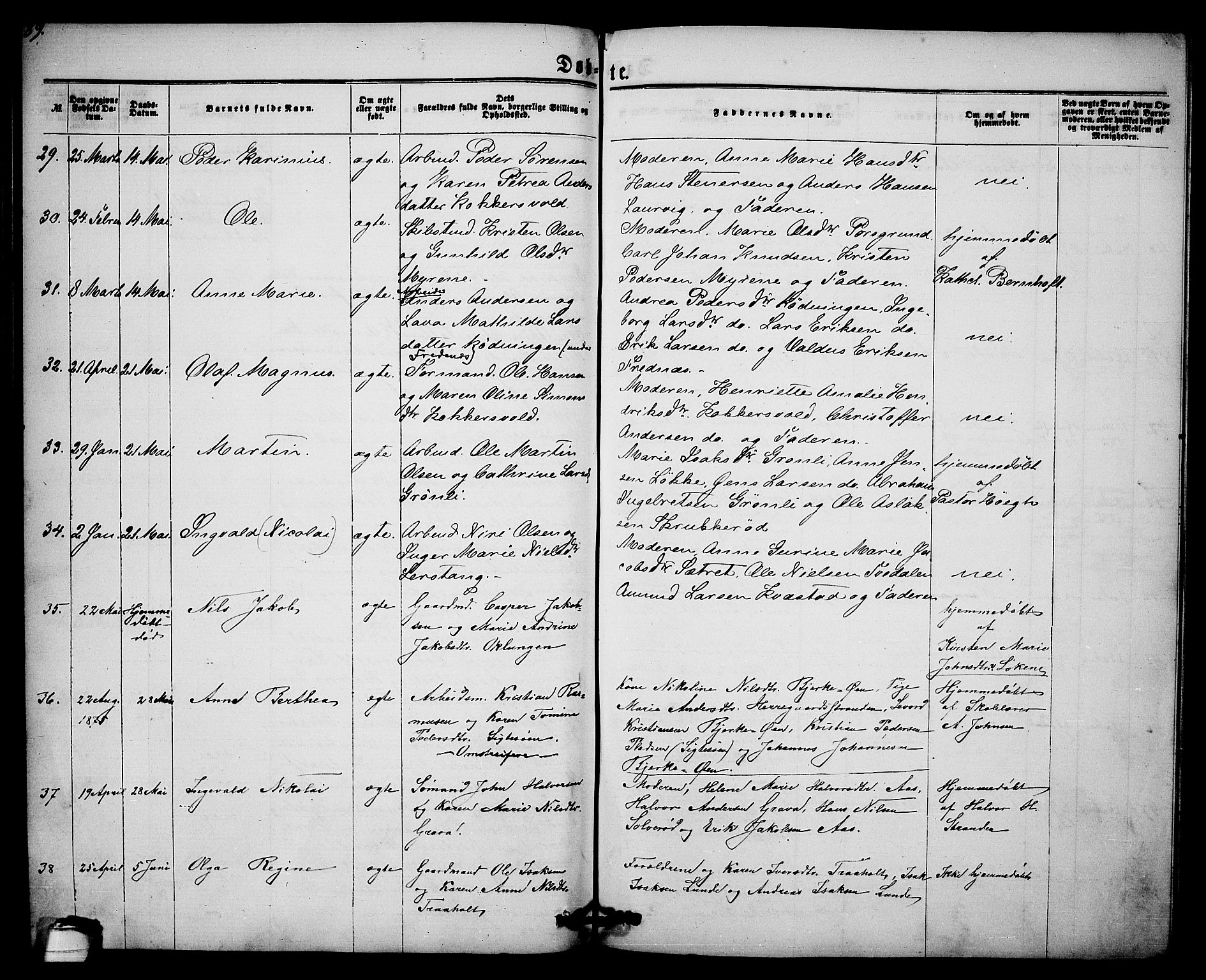 Eidanger kirkebøker, AV/SAKO-A-261/G/Ga/L0001: Parish register (copy) no. 1, 1863-1878, p. 89
