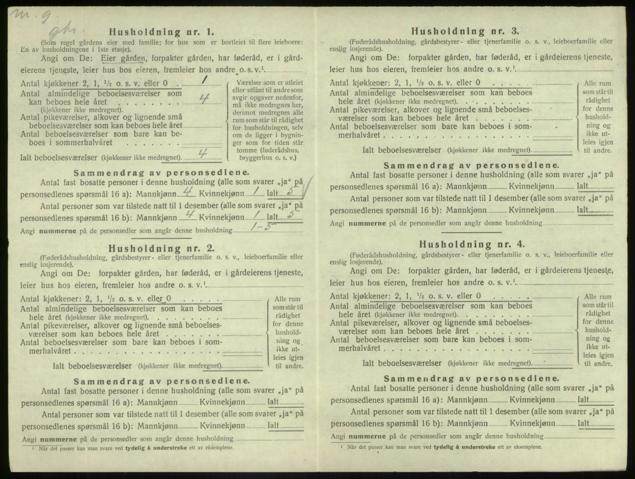 SAB, 1920 census for Askvoll, 1920, p. 457