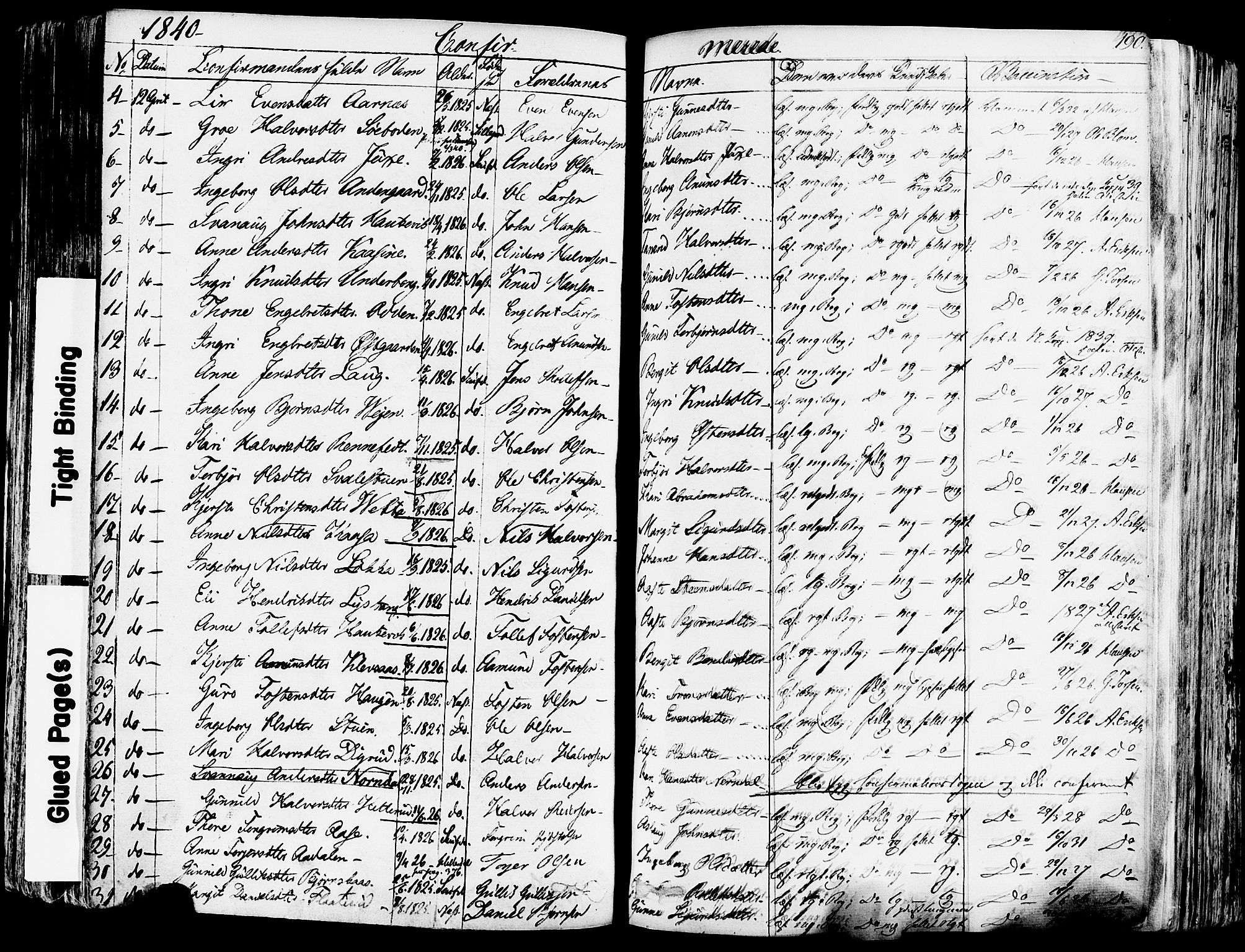 Sauherad kirkebøker, AV/SAKO-A-298/F/Fa/L0006: Parish register (official) no. I 6, 1827-1850, p. 190