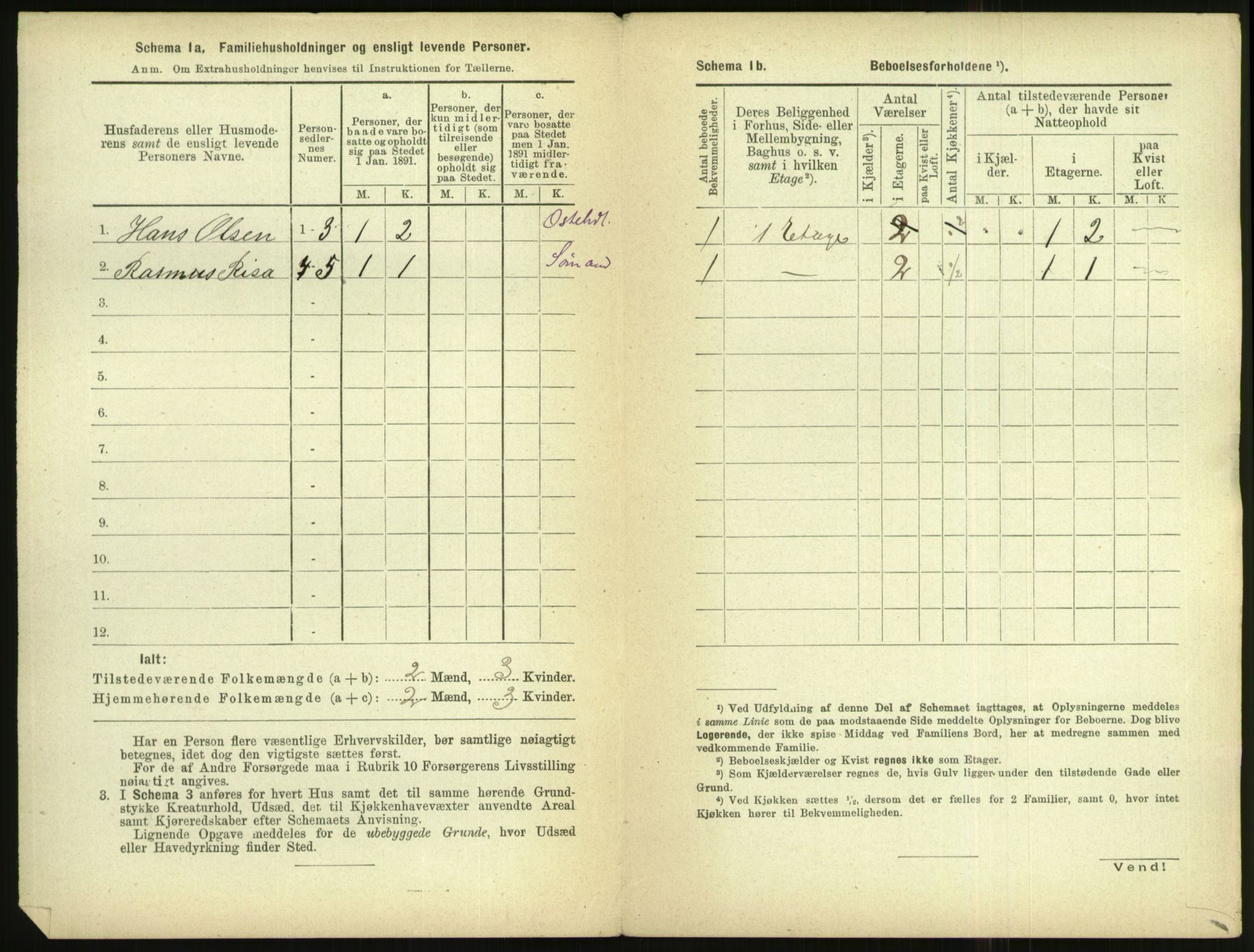 RA, 1891 census for 1102 Sandnes, 1891, p. 32