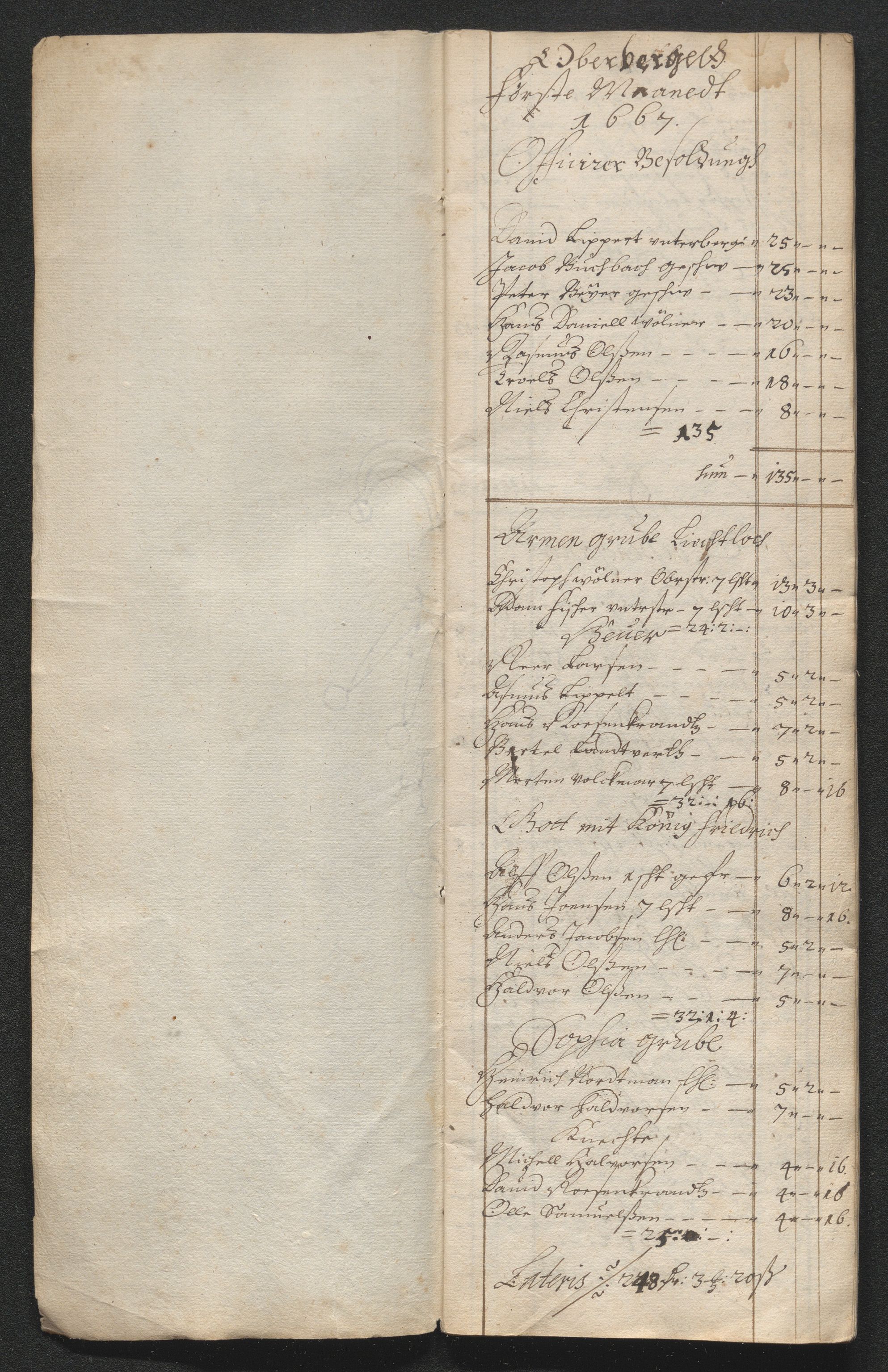 Kongsberg Sølvverk 1623-1816, AV/SAKO-EA-3135/001/D/Dc/Dcd/L0040: Utgiftsregnskap for gruver m.m., 1667, p. 32