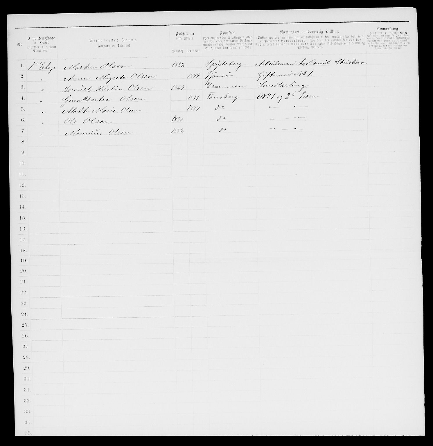 SAKO, 1885 census for 0705 Tønsberg, 1885, p. 928