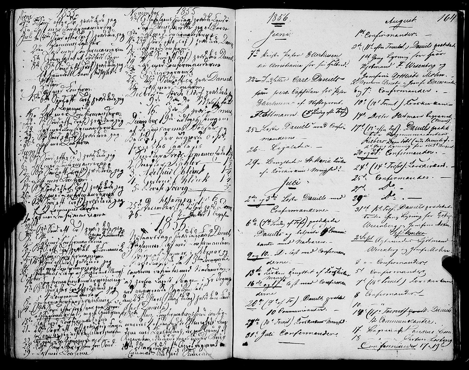 Mariakirken Sokneprestembete, AV/SAB-A-76901/H/Haa/L0006: Parish register (official) no. A 6, 1846-1877, p. 164