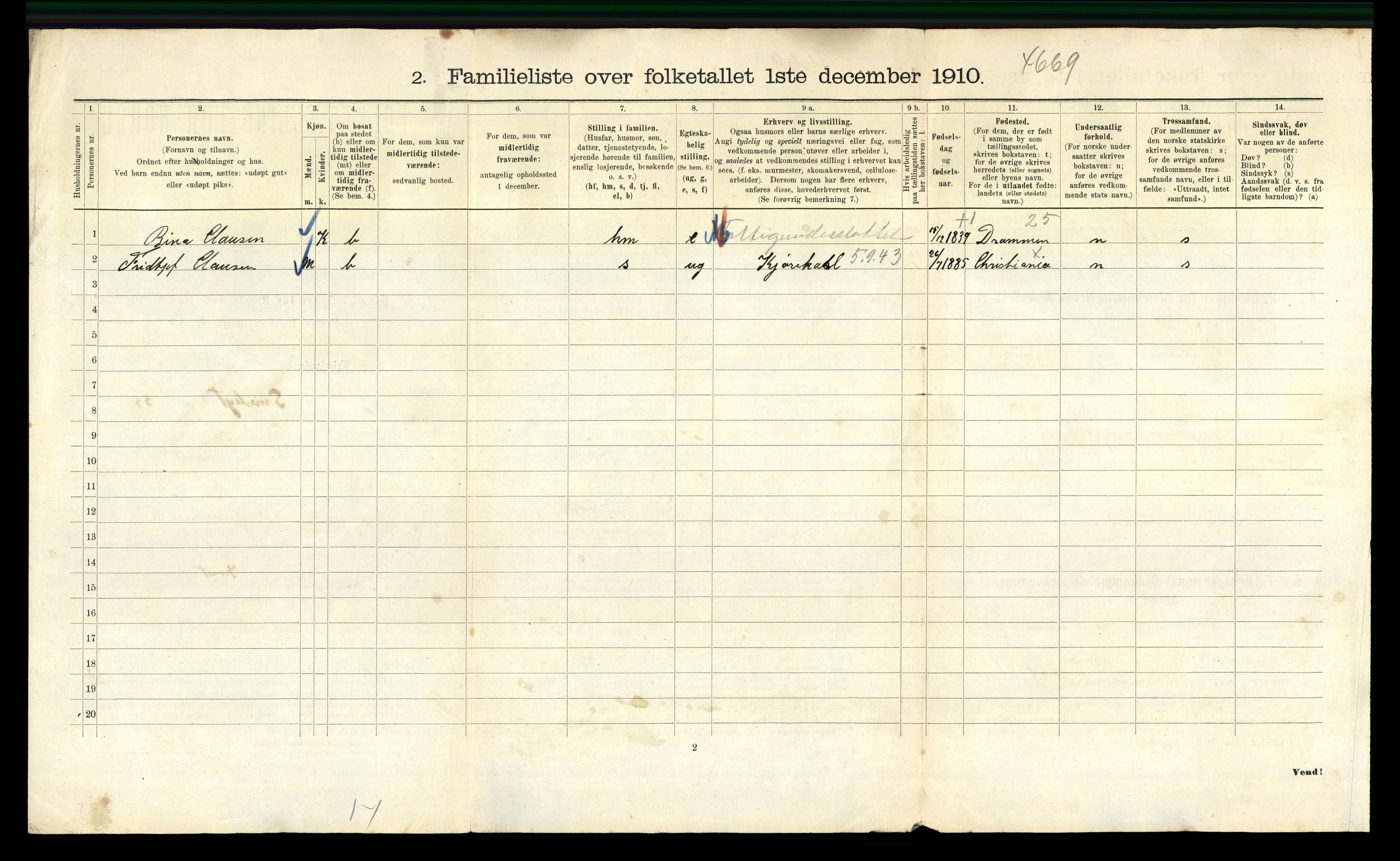 RA, 1910 census for Kristiania, 1910, p. 93604