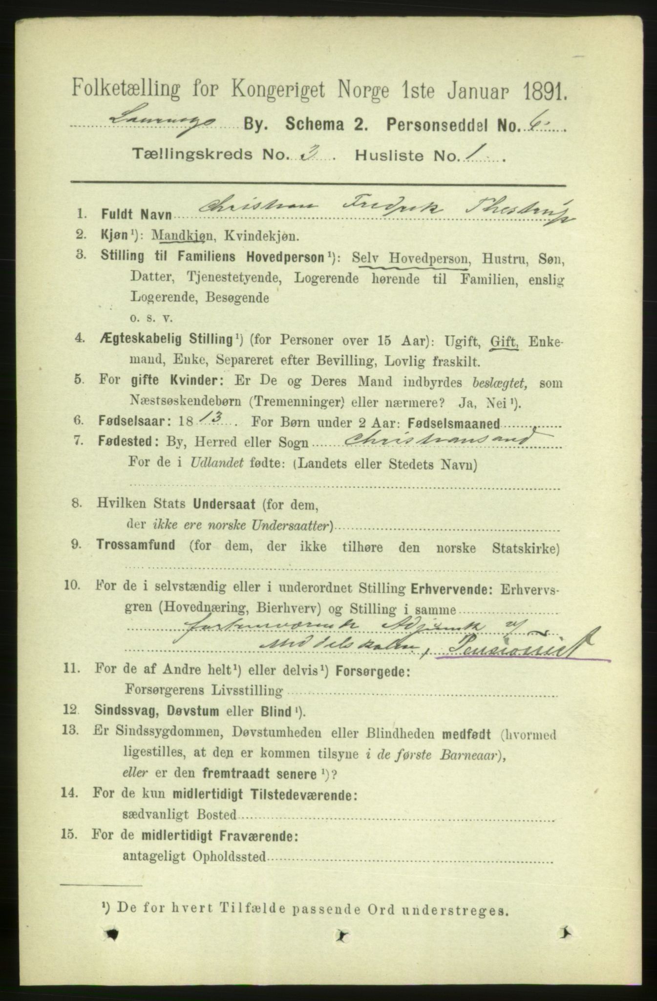 RA, 1891 census for 0707 Larvik, 1891, p. 4127