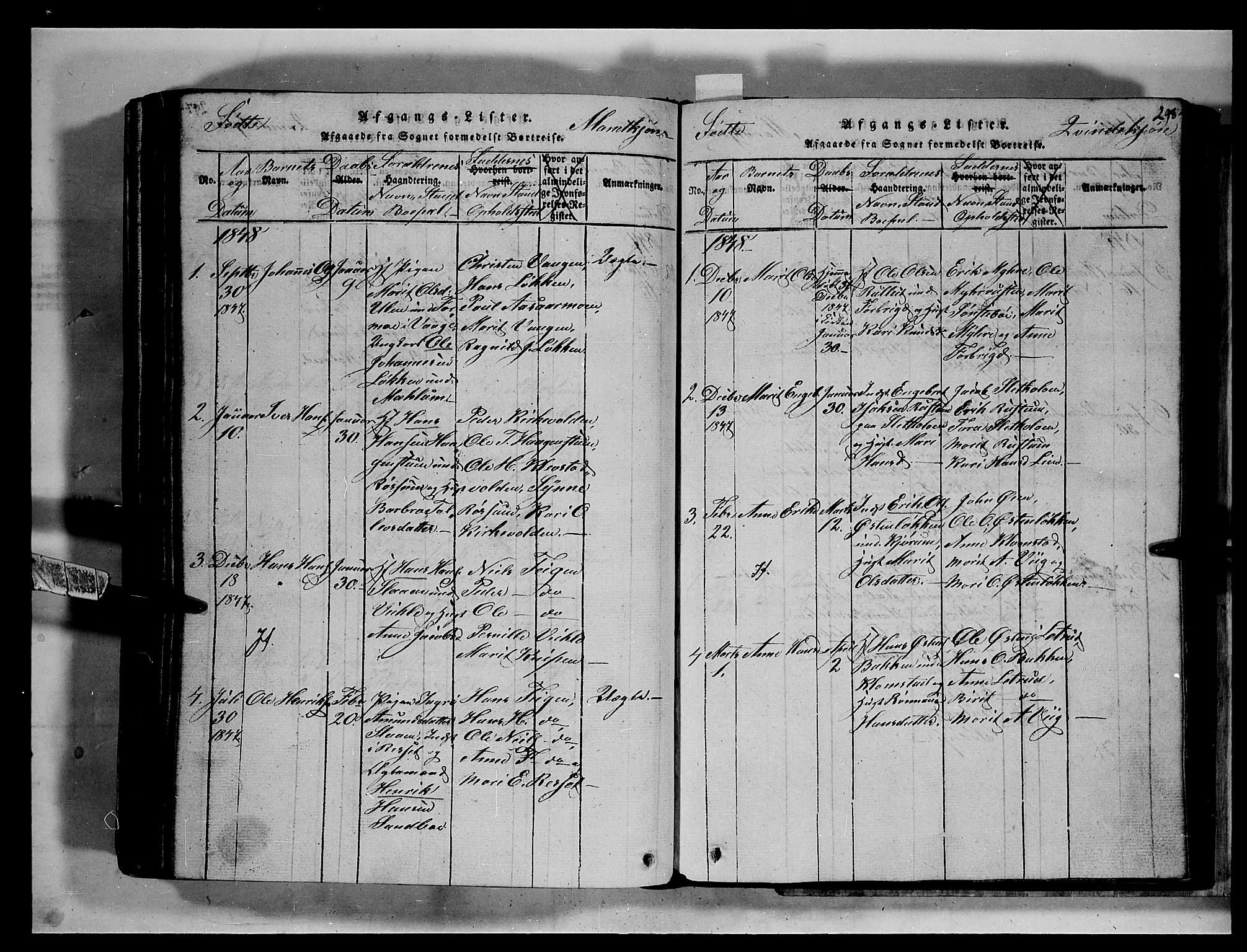 Fron prestekontor, SAH/PREST-078/H/Ha/Hab/L0002: Parish register (copy) no. 2, 1816-1850, p. 298