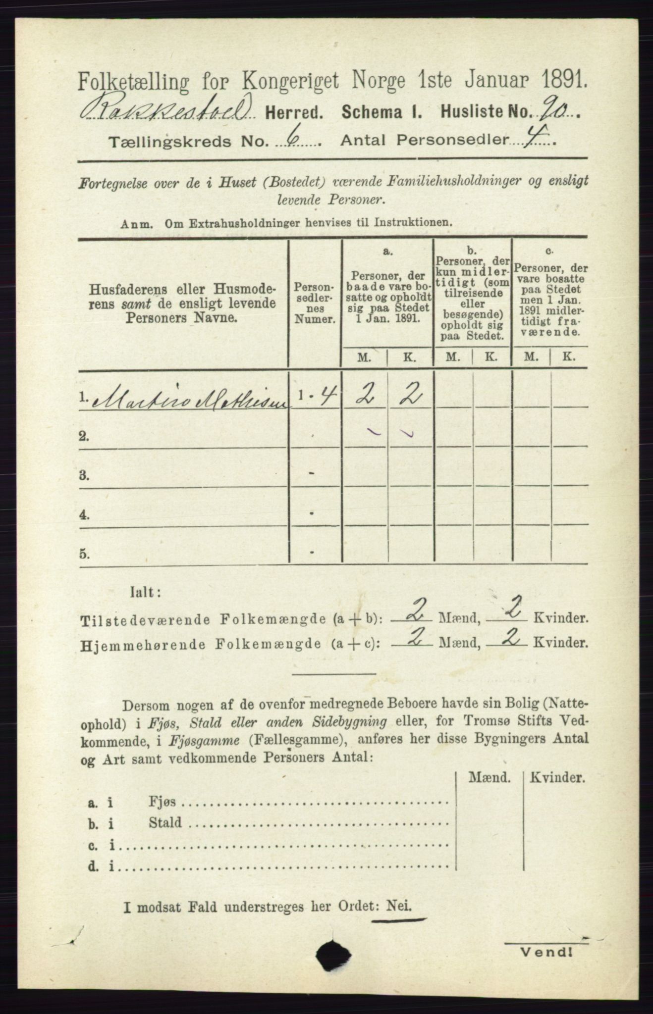 RA, 1891 census for 0128 Rakkestad, 1891, p. 2478