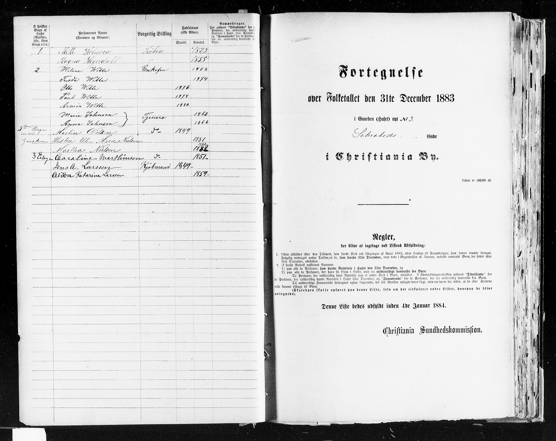 OBA, Municipal Census 1883 for Kristiania, 1883, p. 3859