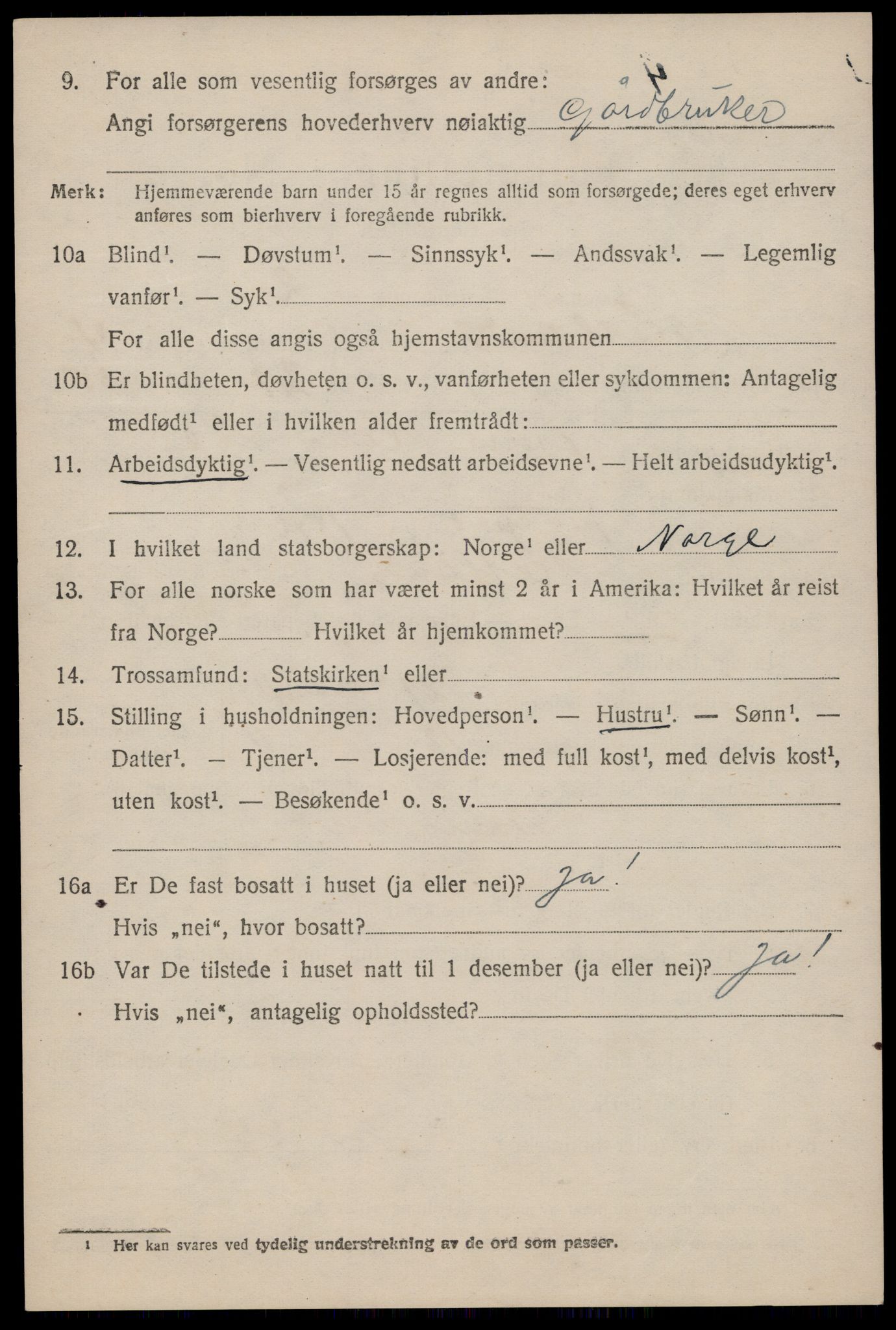 SAST, 1920 census for Hetland, 1920, p. 6262