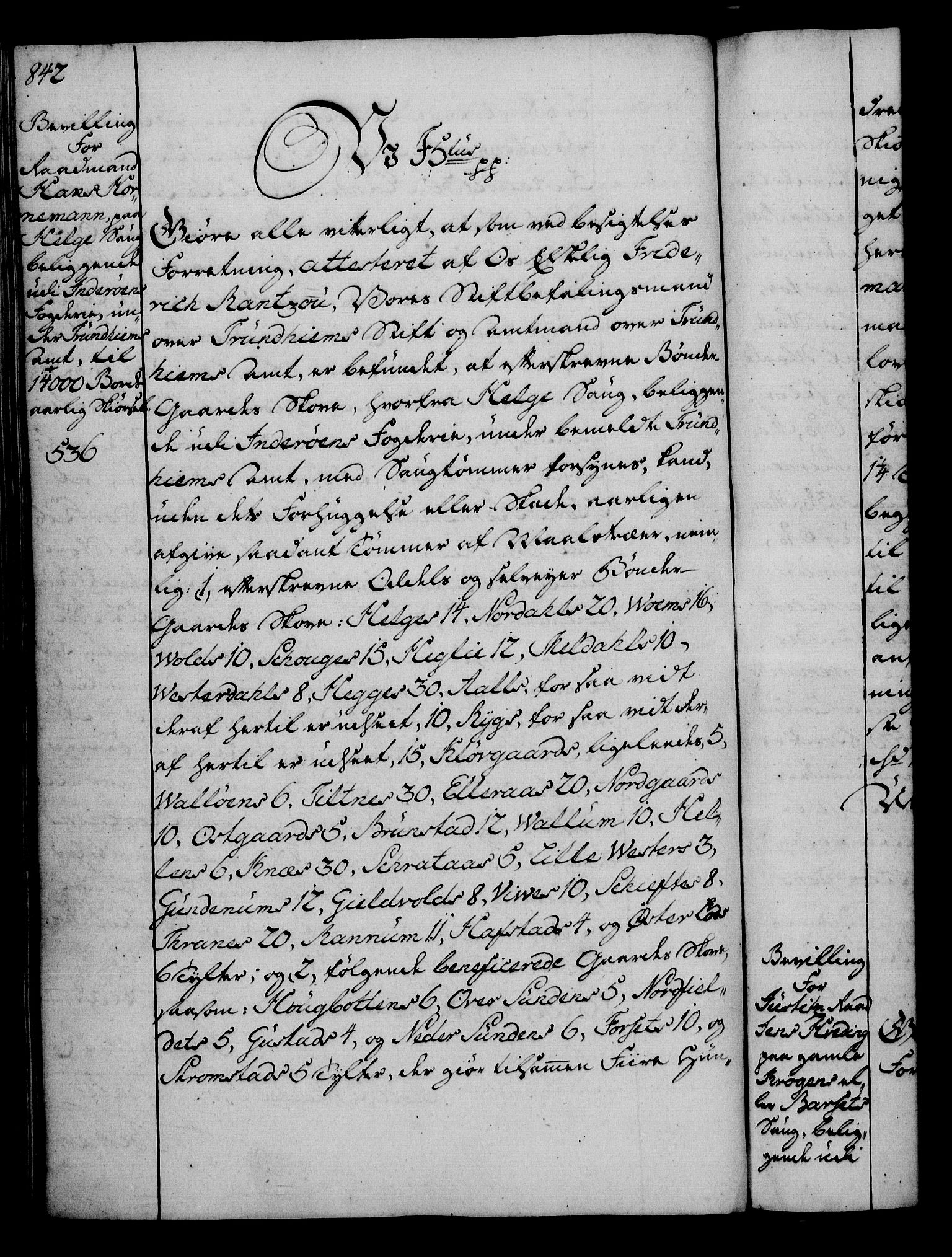 Rentekammeret, Kammerkanselliet, RA/EA-3111/G/Gg/Gga/L0006: Norsk ekspedisjonsprotokoll med register (merket RK 53.6), 1749-1759, p. 842