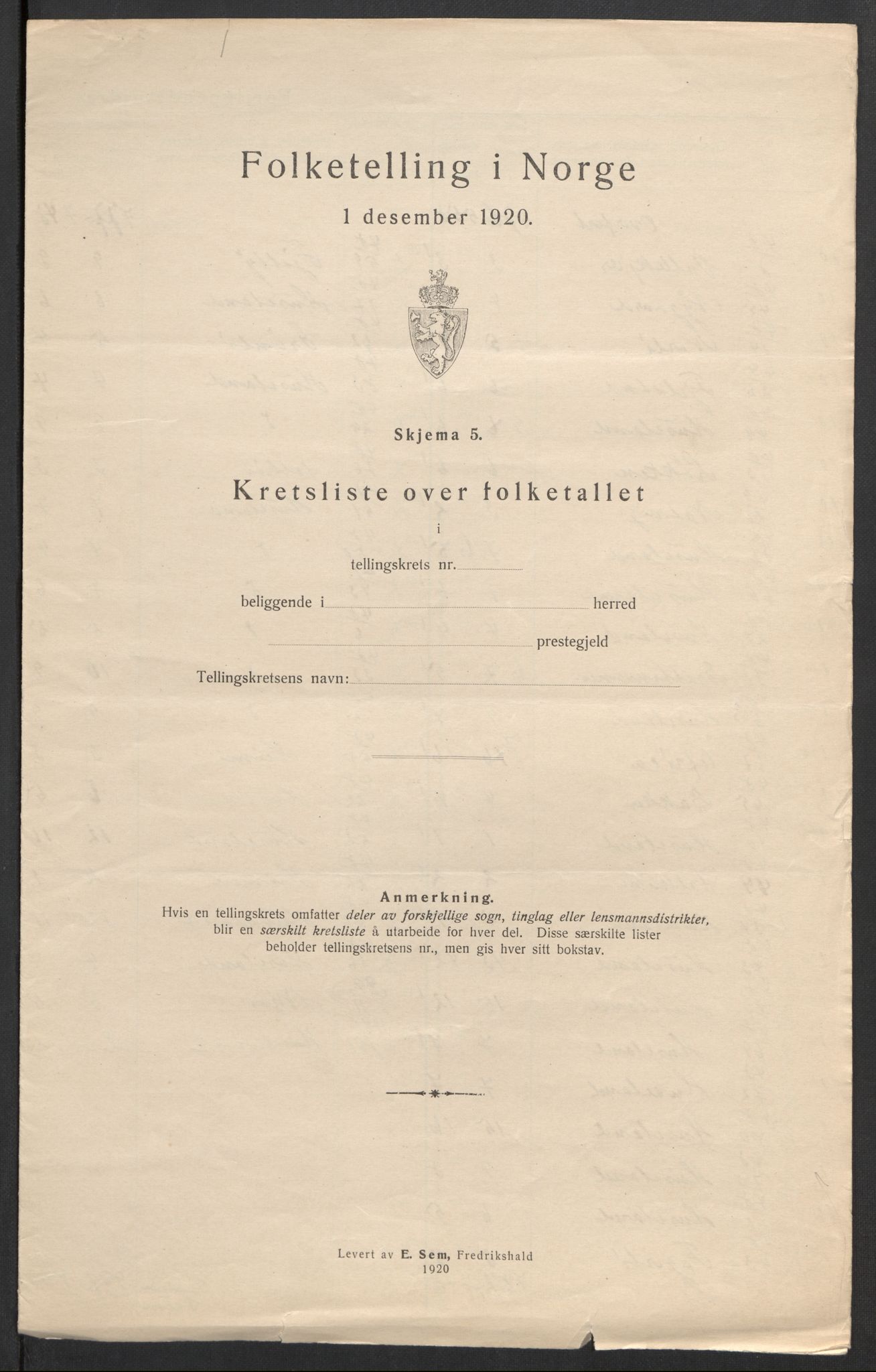 SAK, 1920 census for Fjære, 1920, p. 21