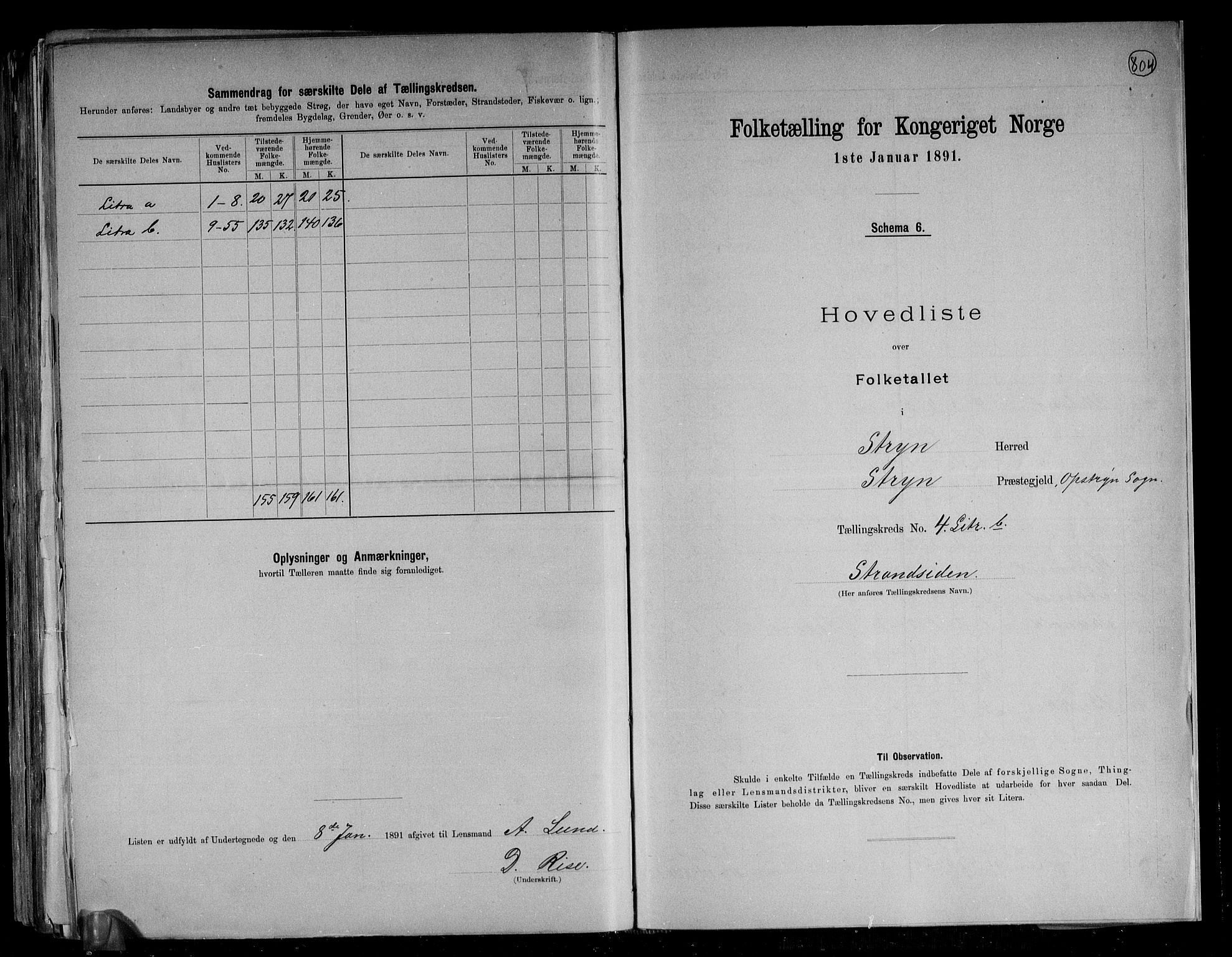 RA, 1891 census for 1448 Stryn, 1891, p. 19