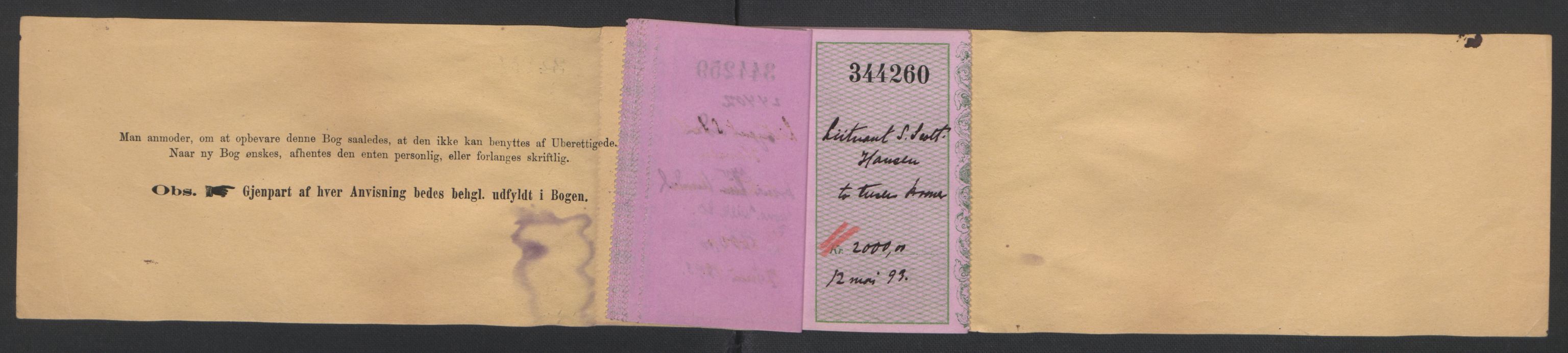 Arbeidskomitéen for Fridtjof Nansens polarekspedisjon, AV/RA-PA-0061/R/L0007/0003: Regnskap / Creditbankens conto couranter vedk. polarekspedisjon, 1891-1897, p. 13