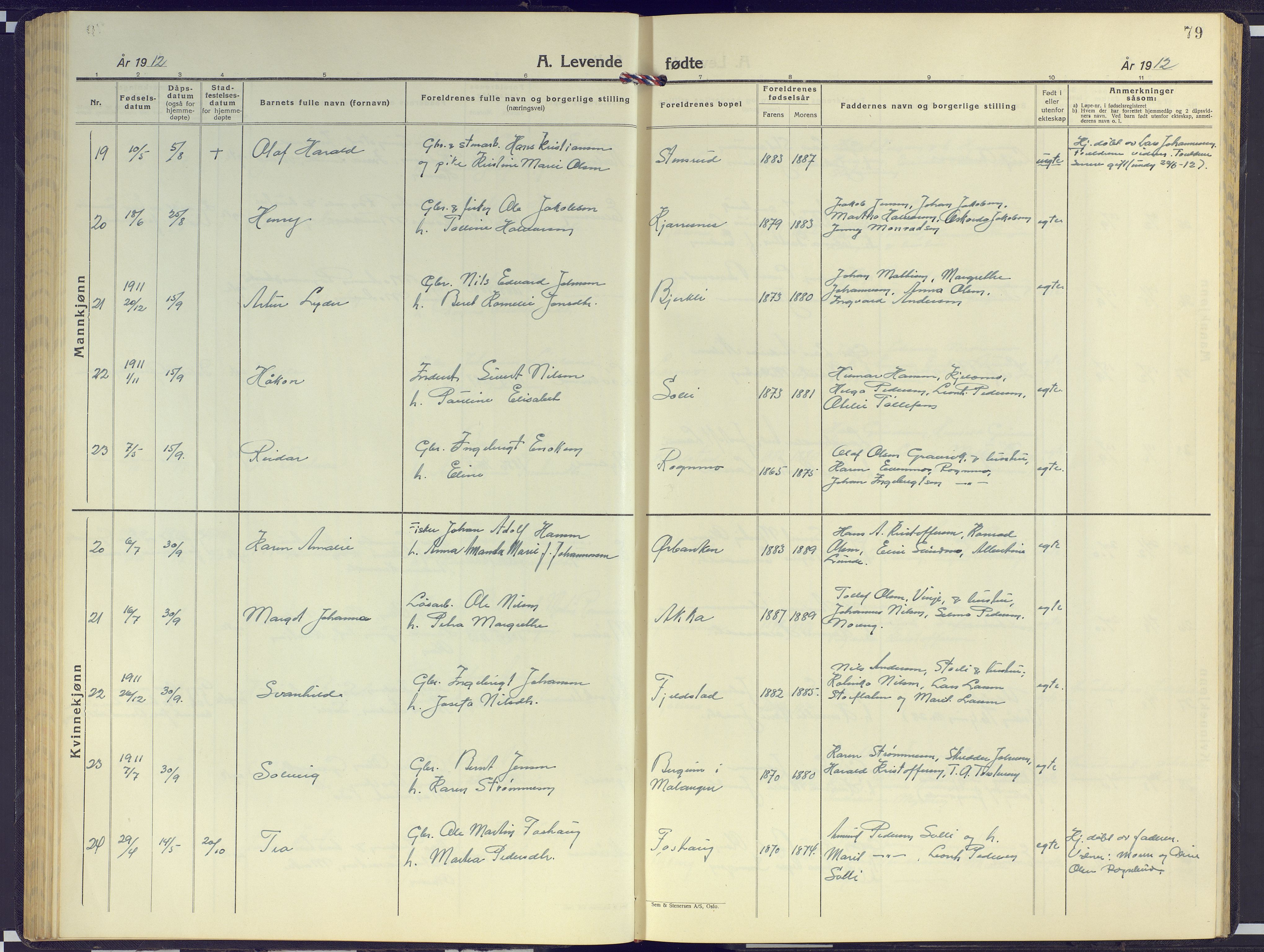 Målselv sokneprestembete, AV/SATØ-S-1311/G/Ga/Gab/L0005klokker: Parish register (copy) no. 5, 1901-1932, p. 79