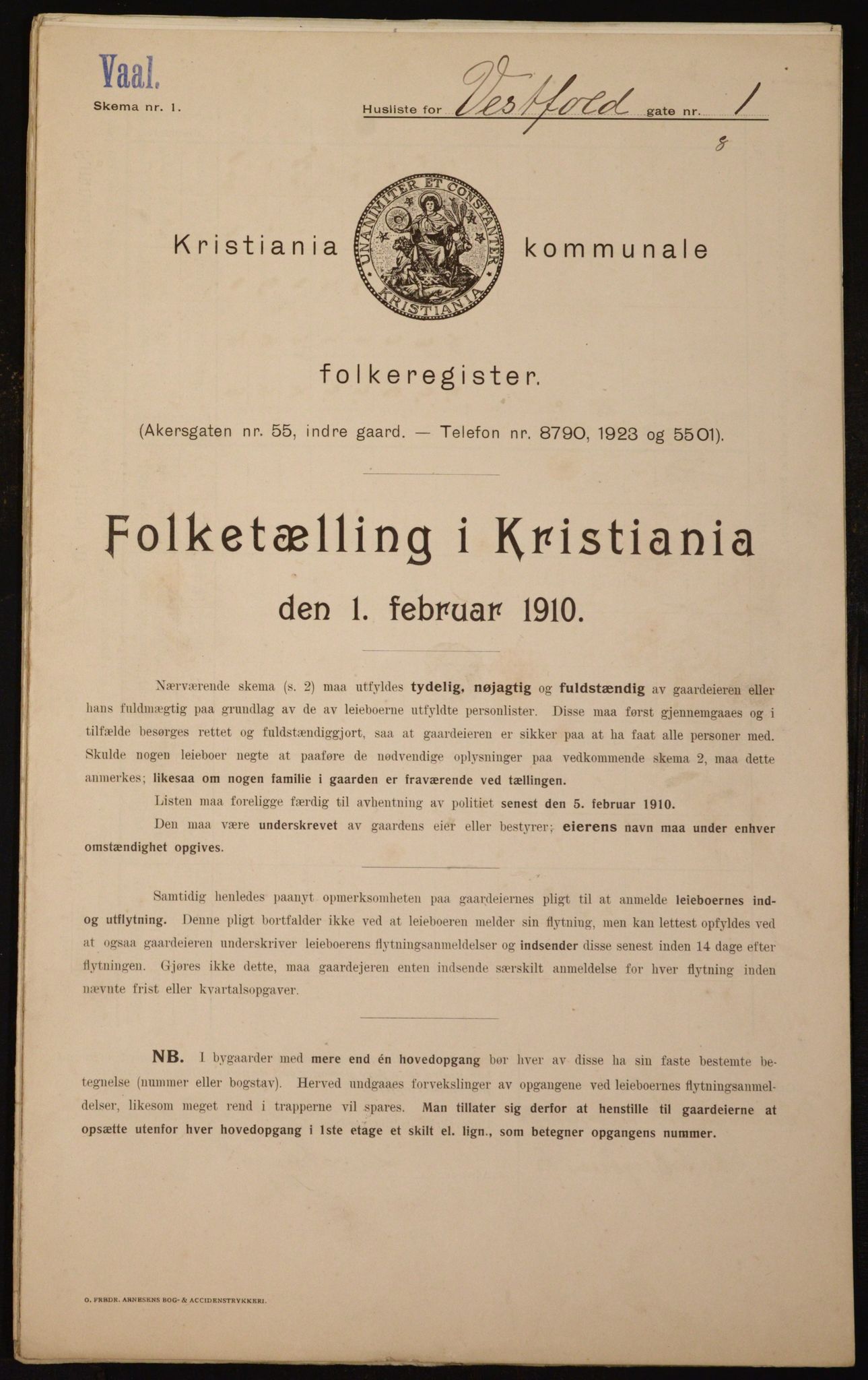OBA, Municipal Census 1910 for Kristiania, 1910, p. 115997