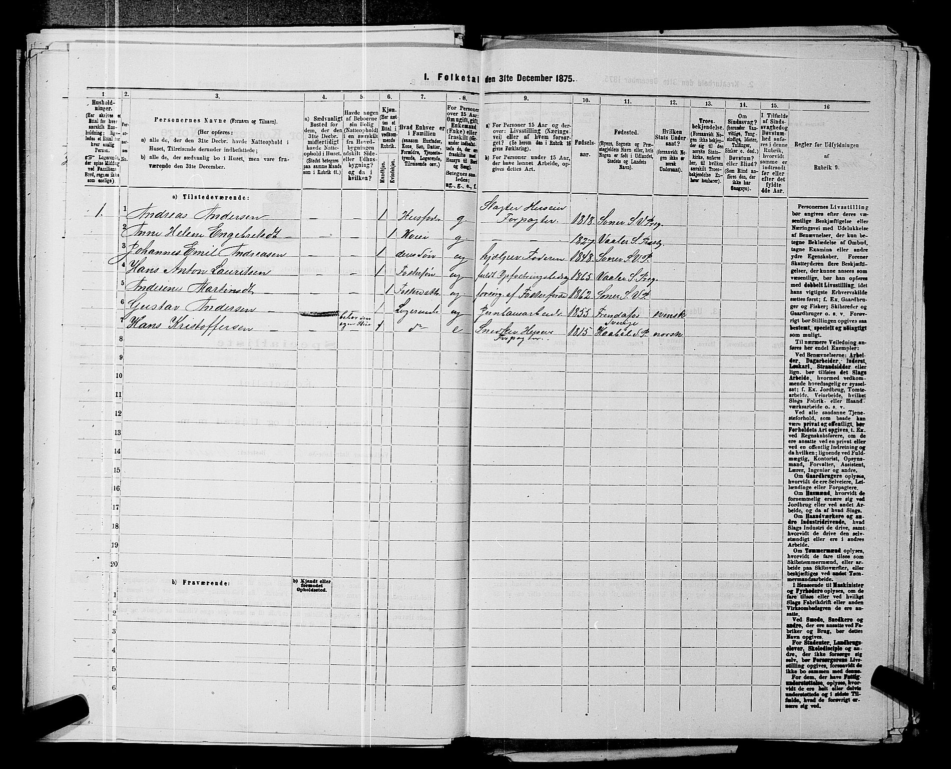 RA, 1875 census for 0211L Vestby/Vestby, Garder og Såner, 1875, p. 594