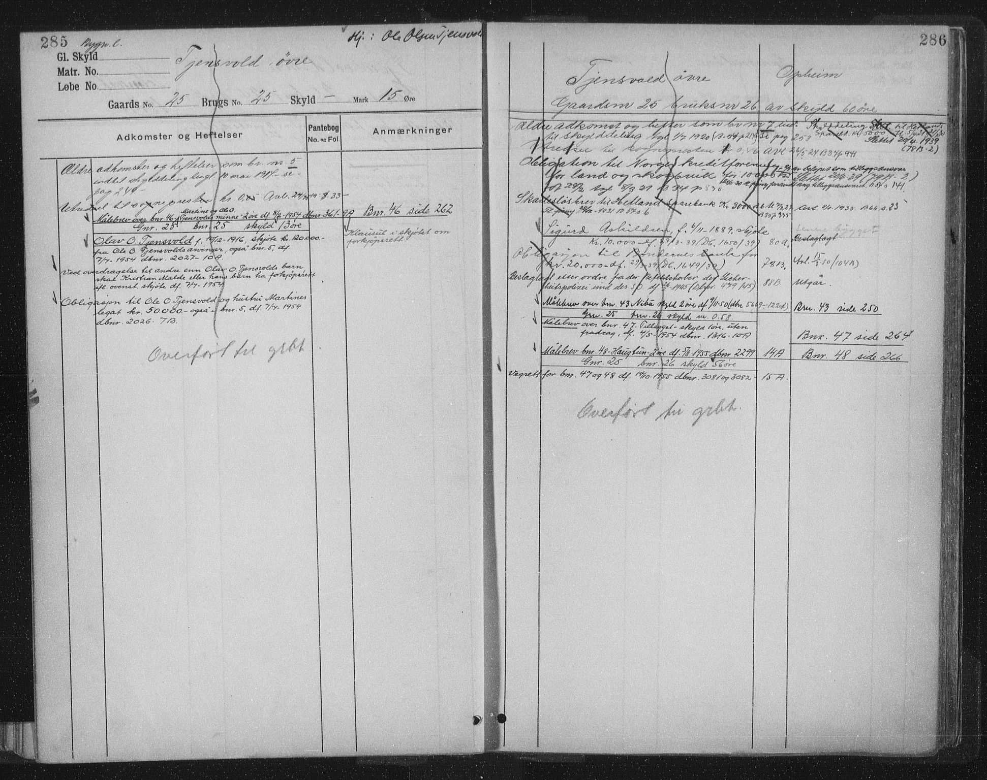 Jæren sorenskriveri, SAST/A-100310/01/4/41/41ABB/L0006: Mortgage register no. 41 ABB6, 1913, p. 285-286
