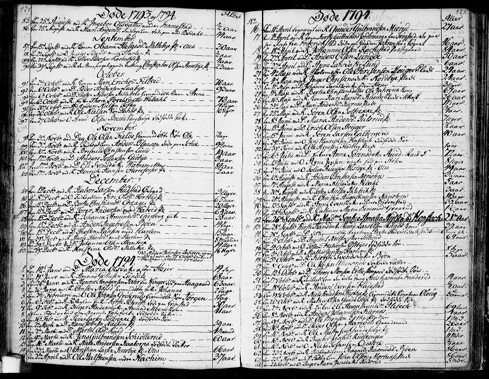 Rakkestad prestekontor Kirkebøker, AV/SAO-A-2008/F/Fa/L0005: Parish register (official) no. I 5, 1784-1814, p. 424-425
