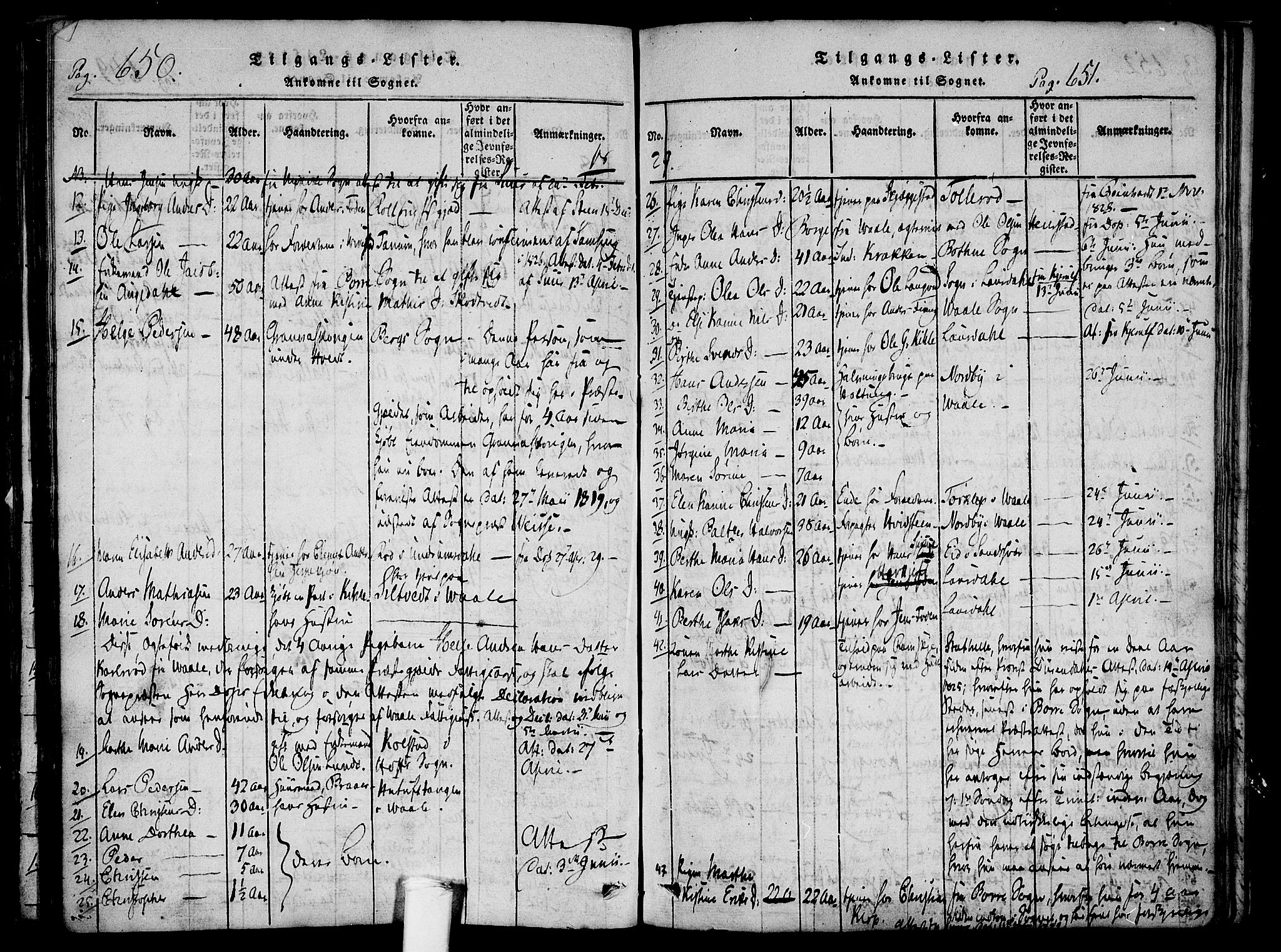 Ramnes kirkebøker, SAKO/A-314/F/Fa/L0004: Parish register (official) no. I 4, 1813-1840, p. 650-651