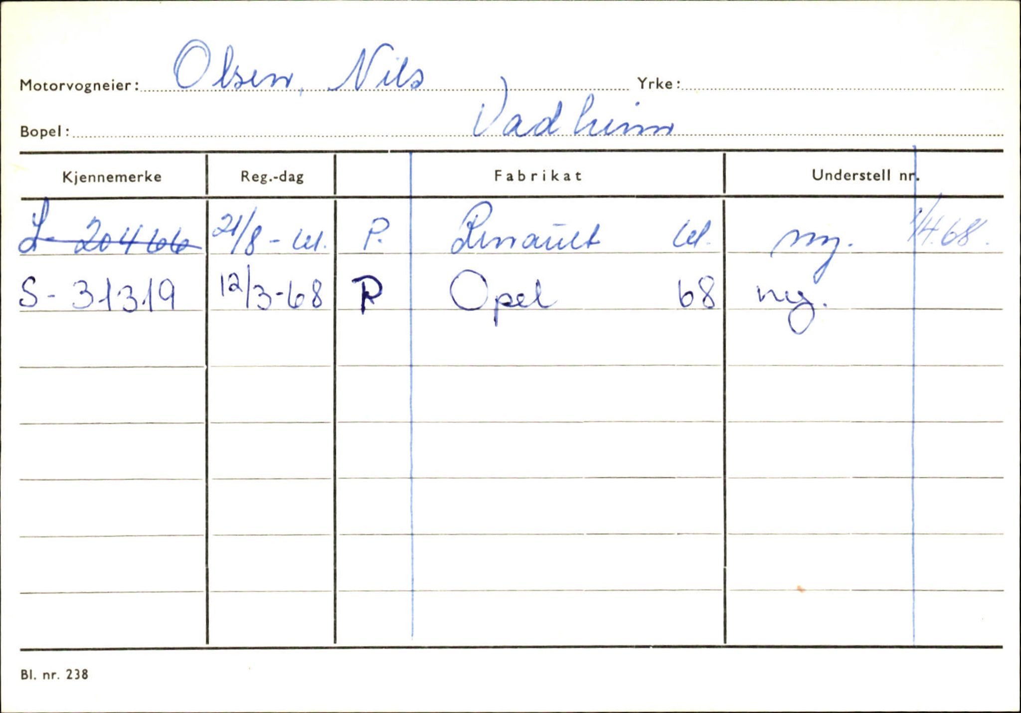 Statens vegvesen, Sogn og Fjordane vegkontor, AV/SAB-A-5301/4/F/L0130: Eigarregister Eid T-Å. Høyanger A-O, 1945-1975, p. 2455